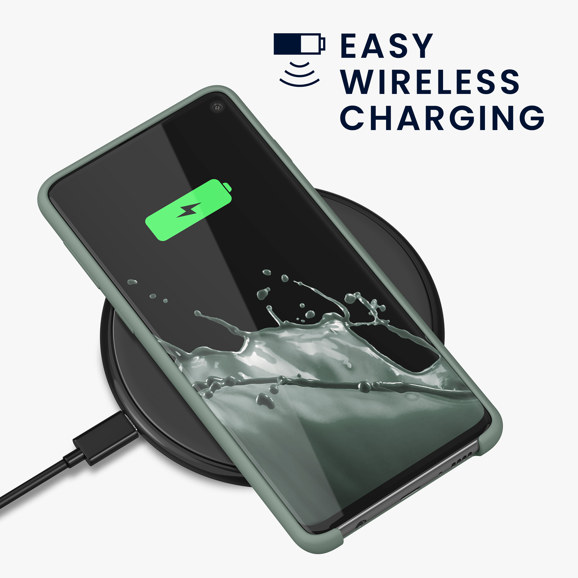 Kryt na mobil Samsung Galaxy S10 kwmobile TPU Rainwashed Green