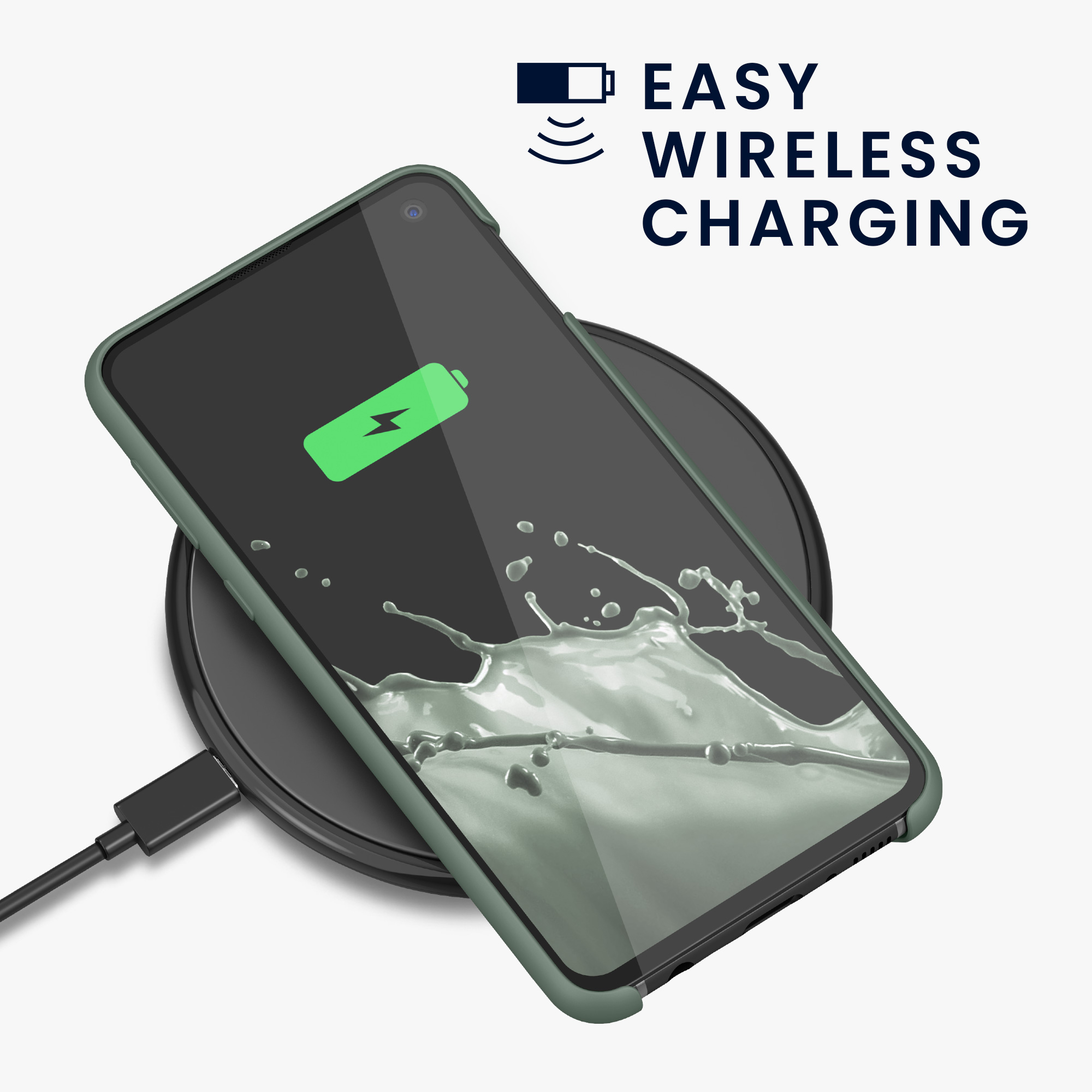 Kryt na mobil Samsung Galaxy S10e kwmobile TPU Rainwashed Green