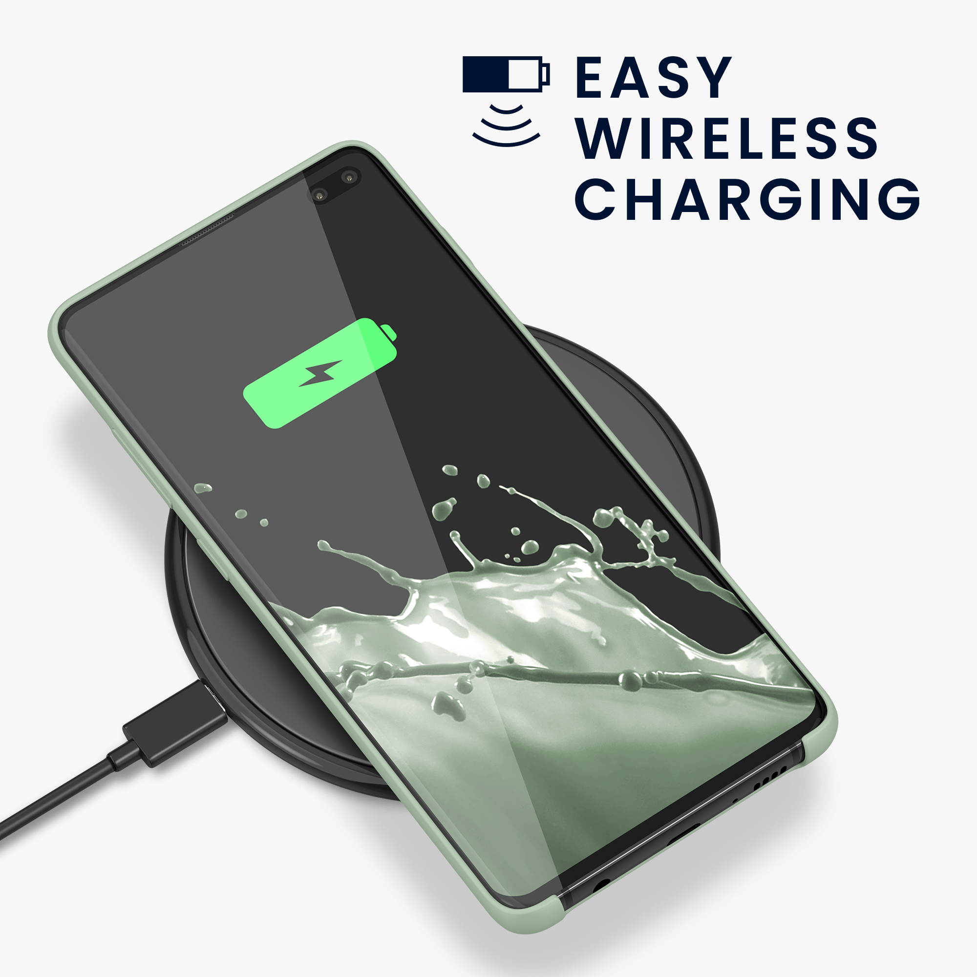 Kryt na mobil Samsung Galaxy S10 Plus / S10+ kwmobile TPU šedozelený