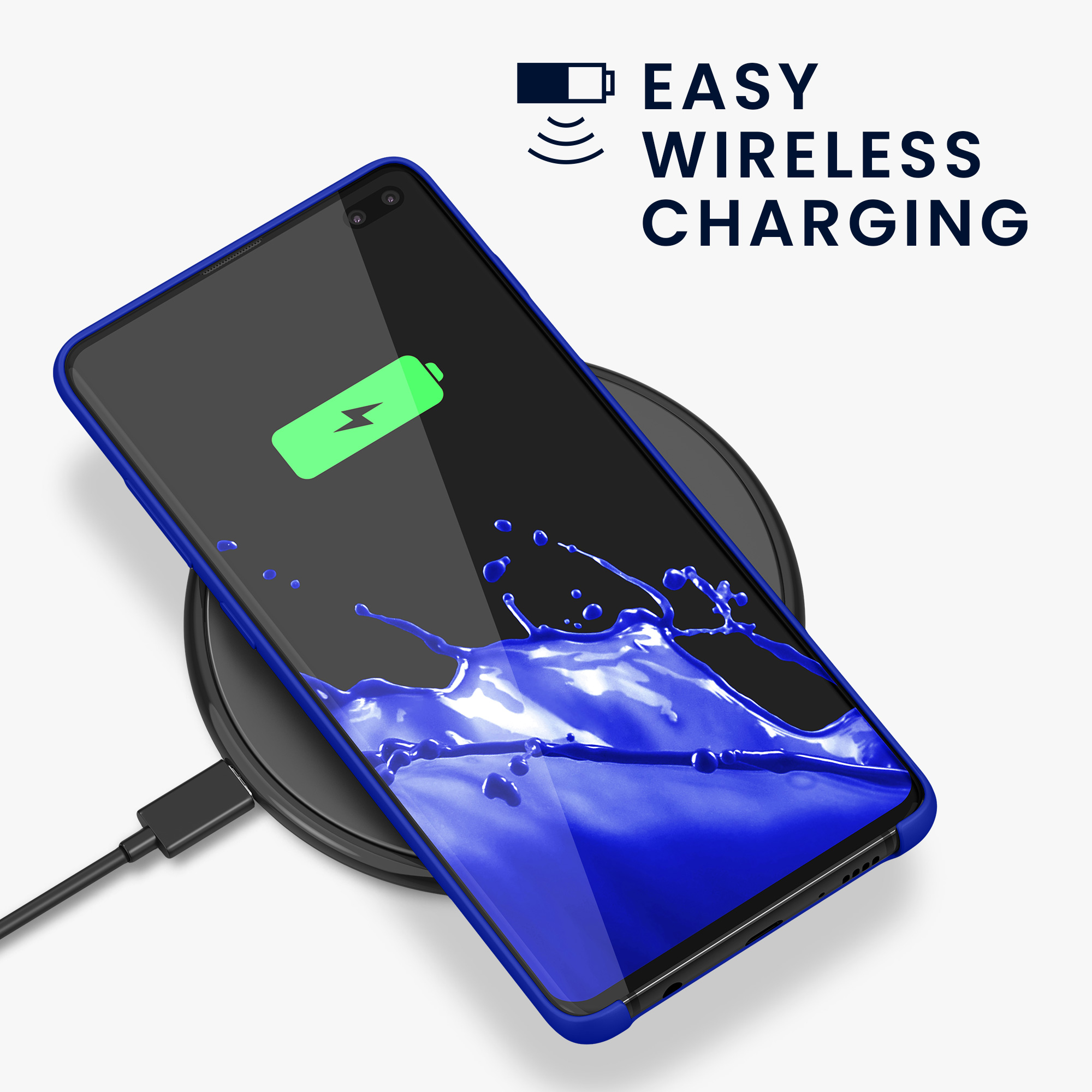 Kryt na mobil Samsung Galaxy S10 Plus / S10+ kwmobile TPU baltsky modrý