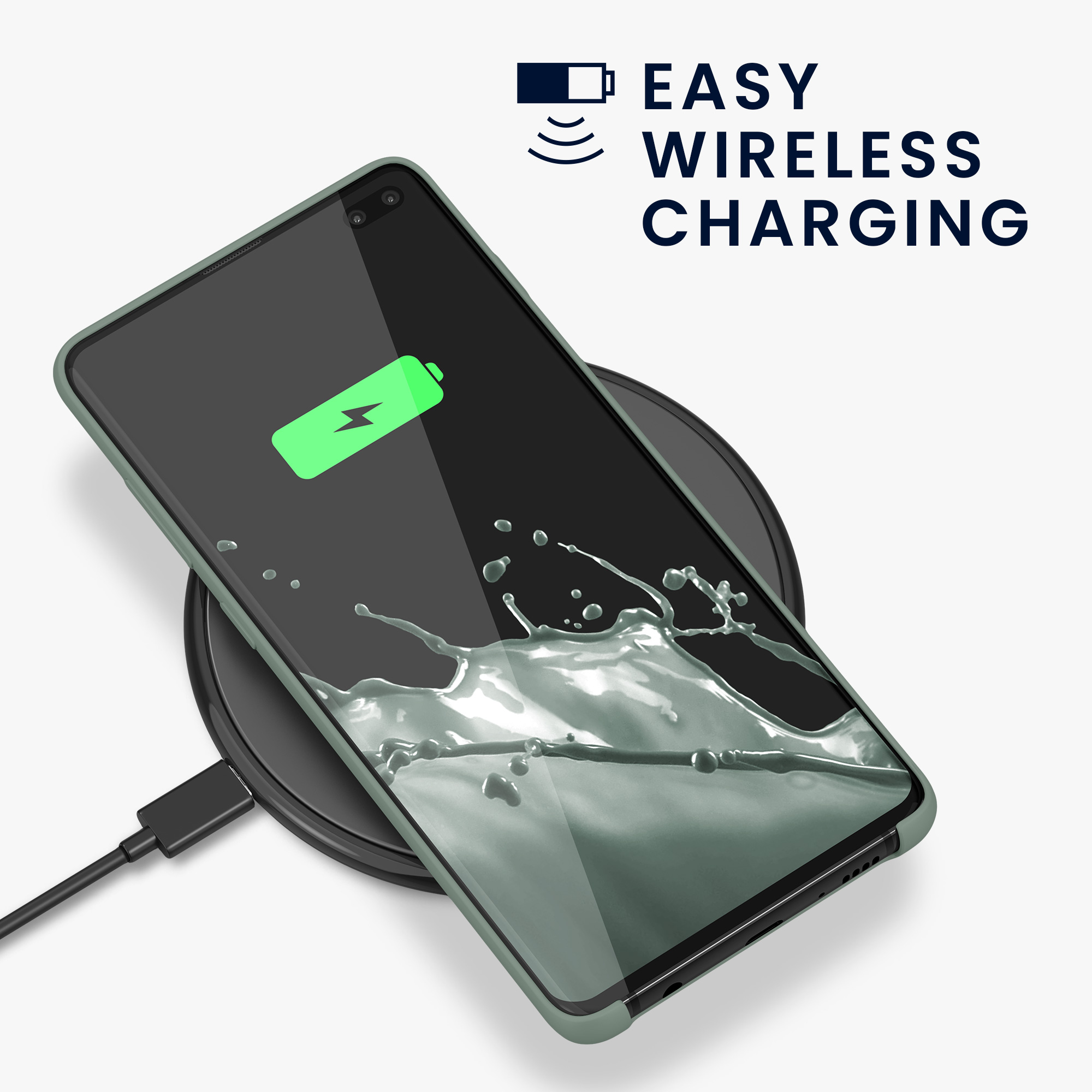 Kryt na mobil Samsung Galaxy S10 Plus / S10+ kwmobile TPU Rainwashed Green