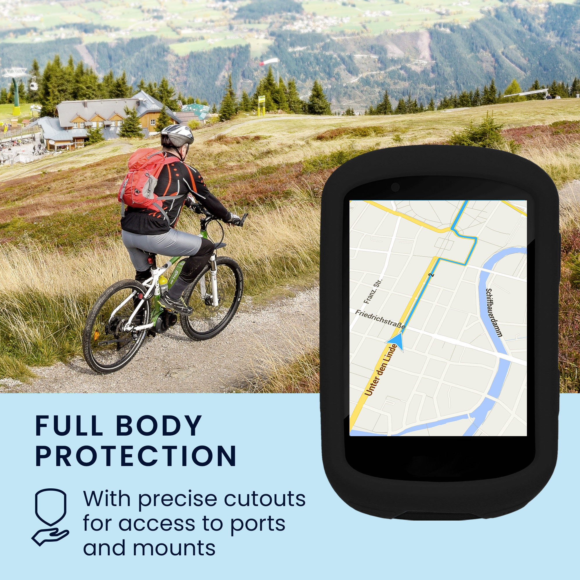 Silikonové pouzdro cyklo GPS Garmin Edge 530 kwmobile průhledná