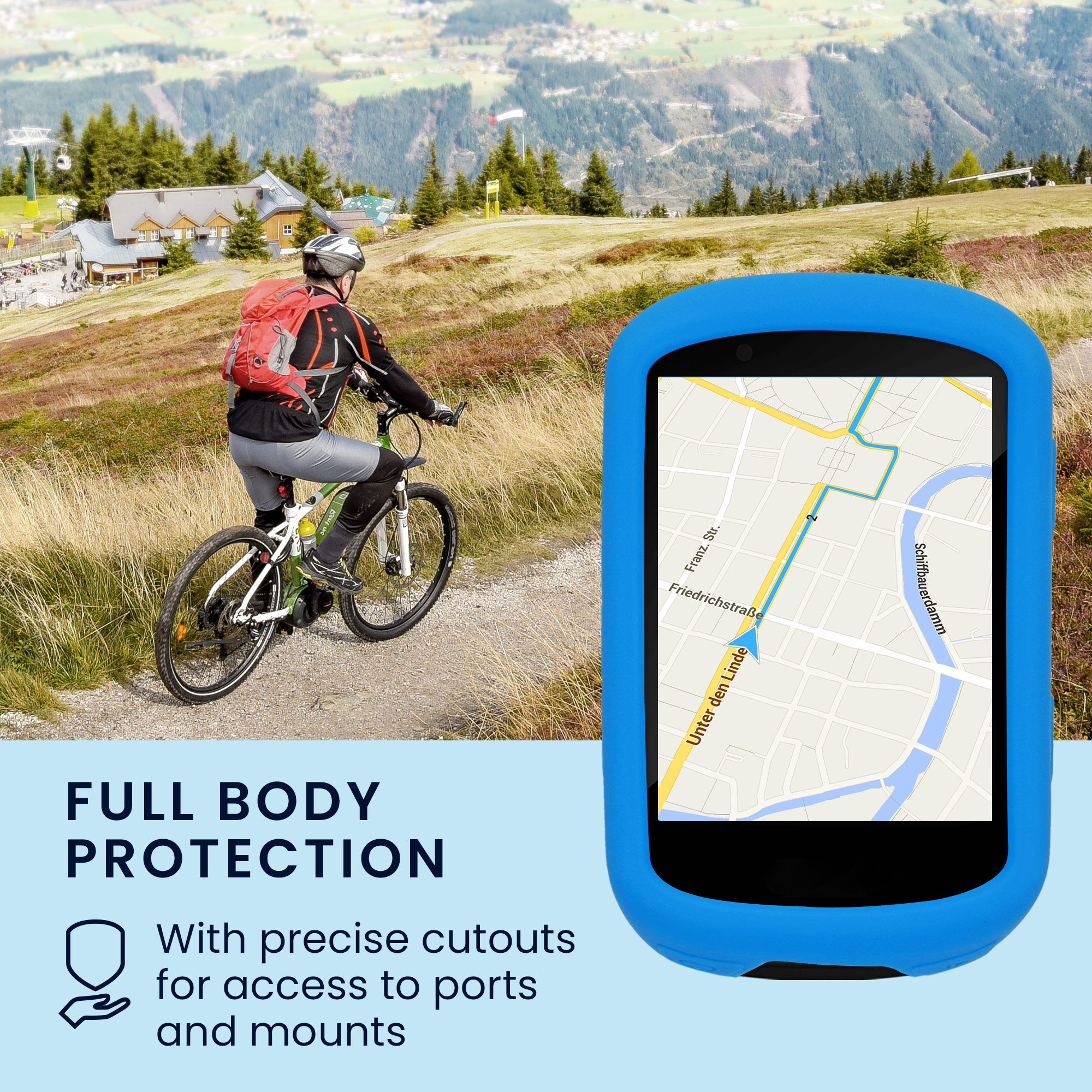Silikonové pouzdro cyklo GPS Garmin Edge 530 kwmobile červená