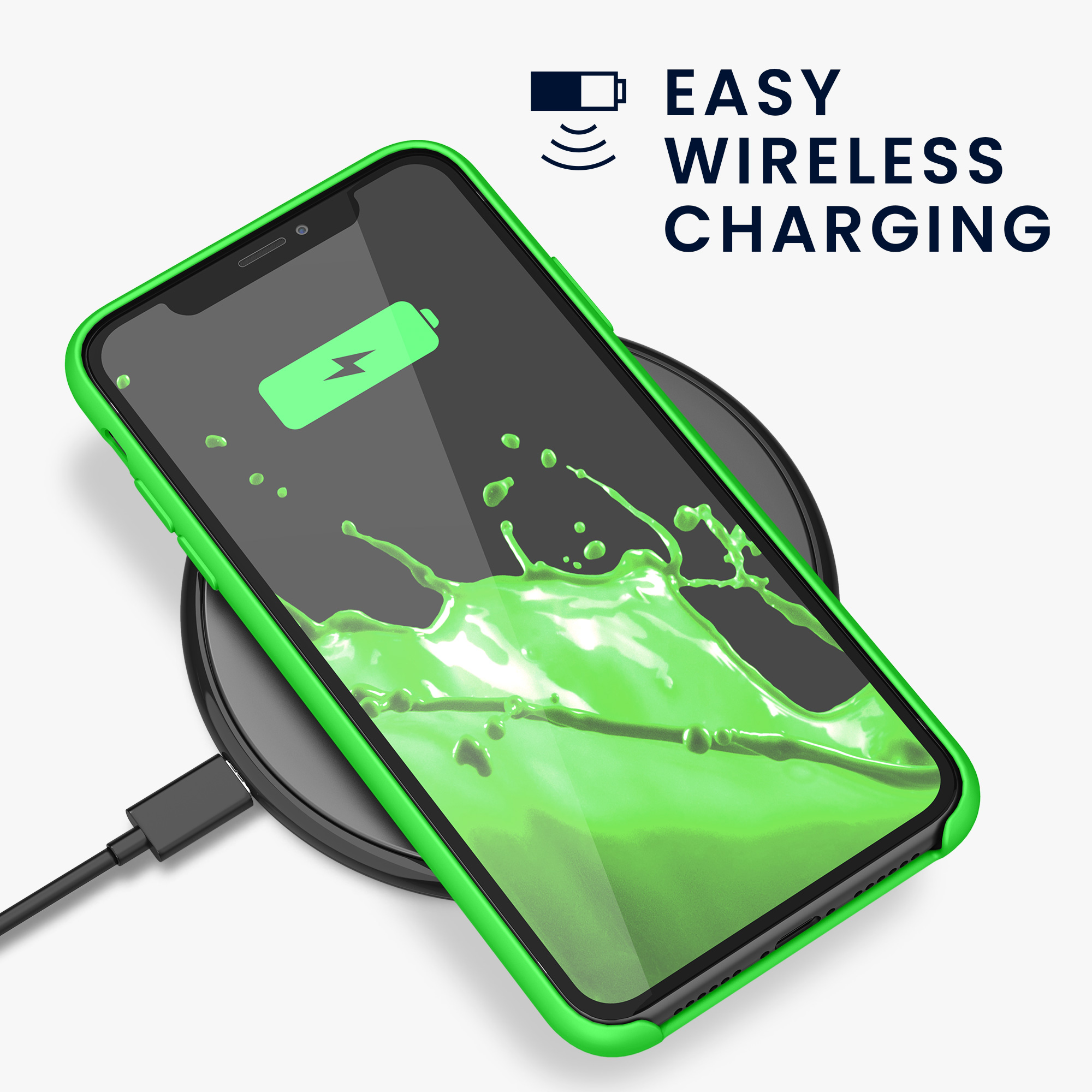 Kryt na mobil kwmobile iPhone 11 - Wireless Charging Lime Green