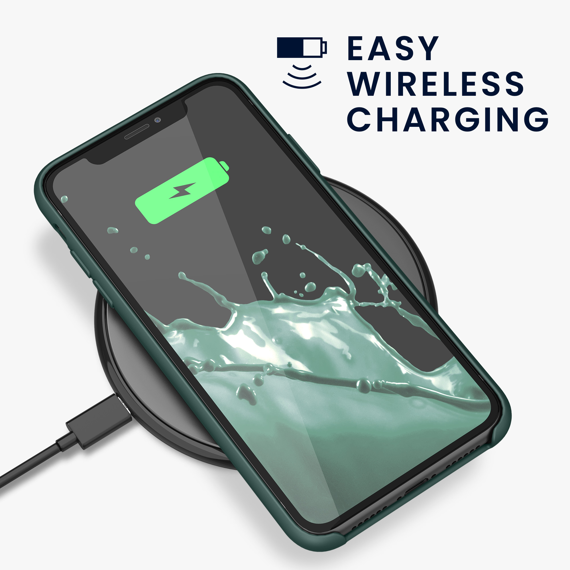 Kryt na mobil kwmobile iPhone 11 - Wireless Charging Moss Green