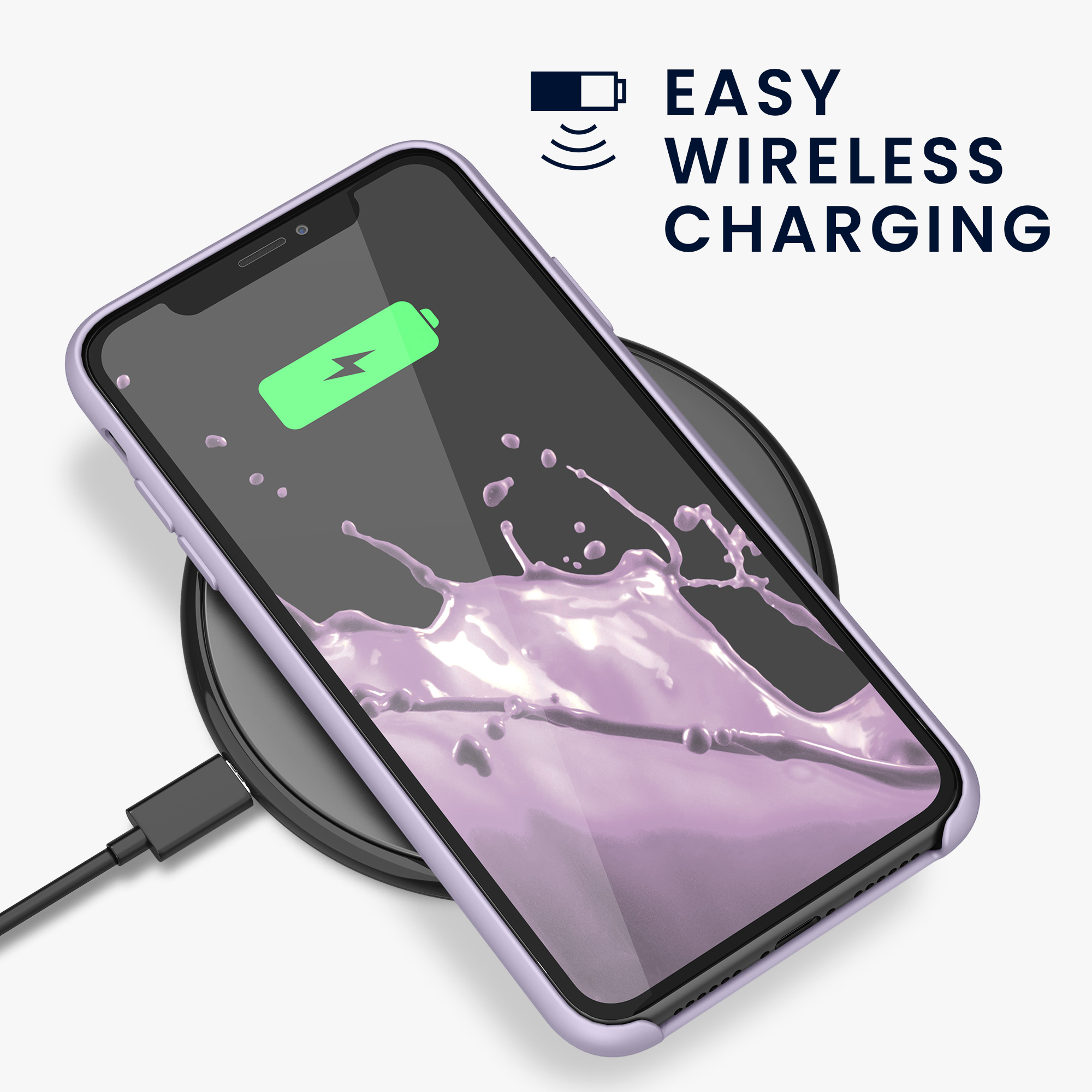Kryt na mobil kwmobile iPhone 11 - Wireless Charging Purple Cloud