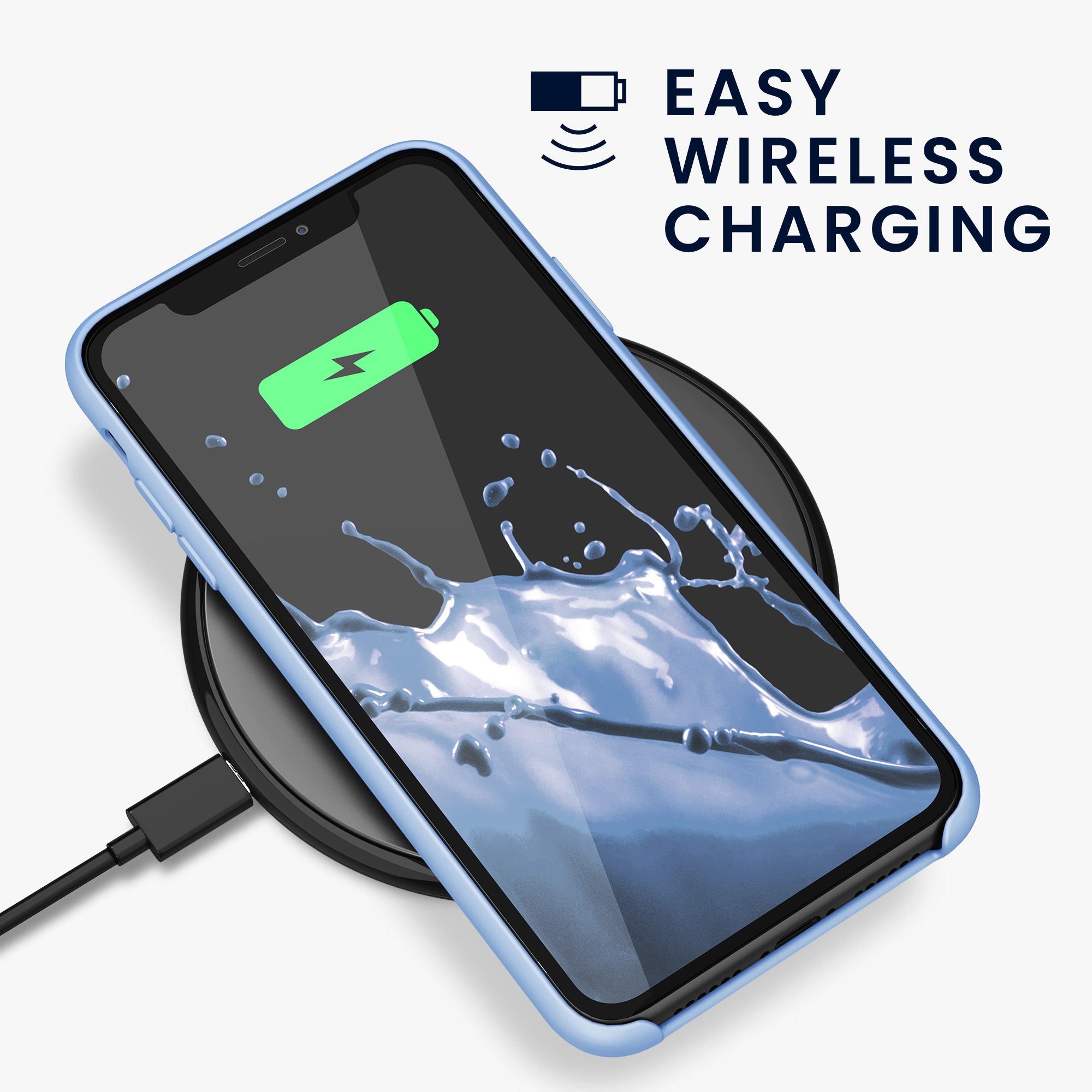 Kryt na mobil kwmobile iPhone 11 - Wireless Charging Light Blue Matte