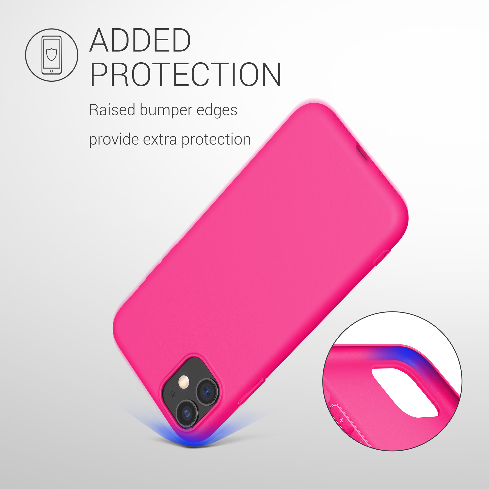 Kryt na mobil kwmobile iPhone 11 - neonově růžová