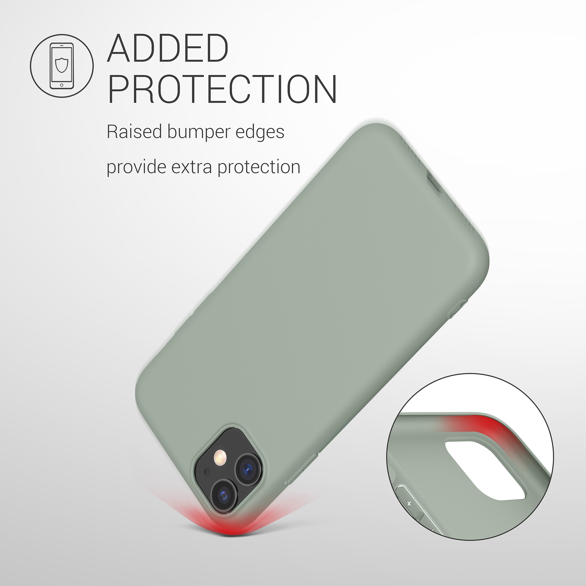 Kryt na mobil kwmobile iPhone 11 - šedozelená