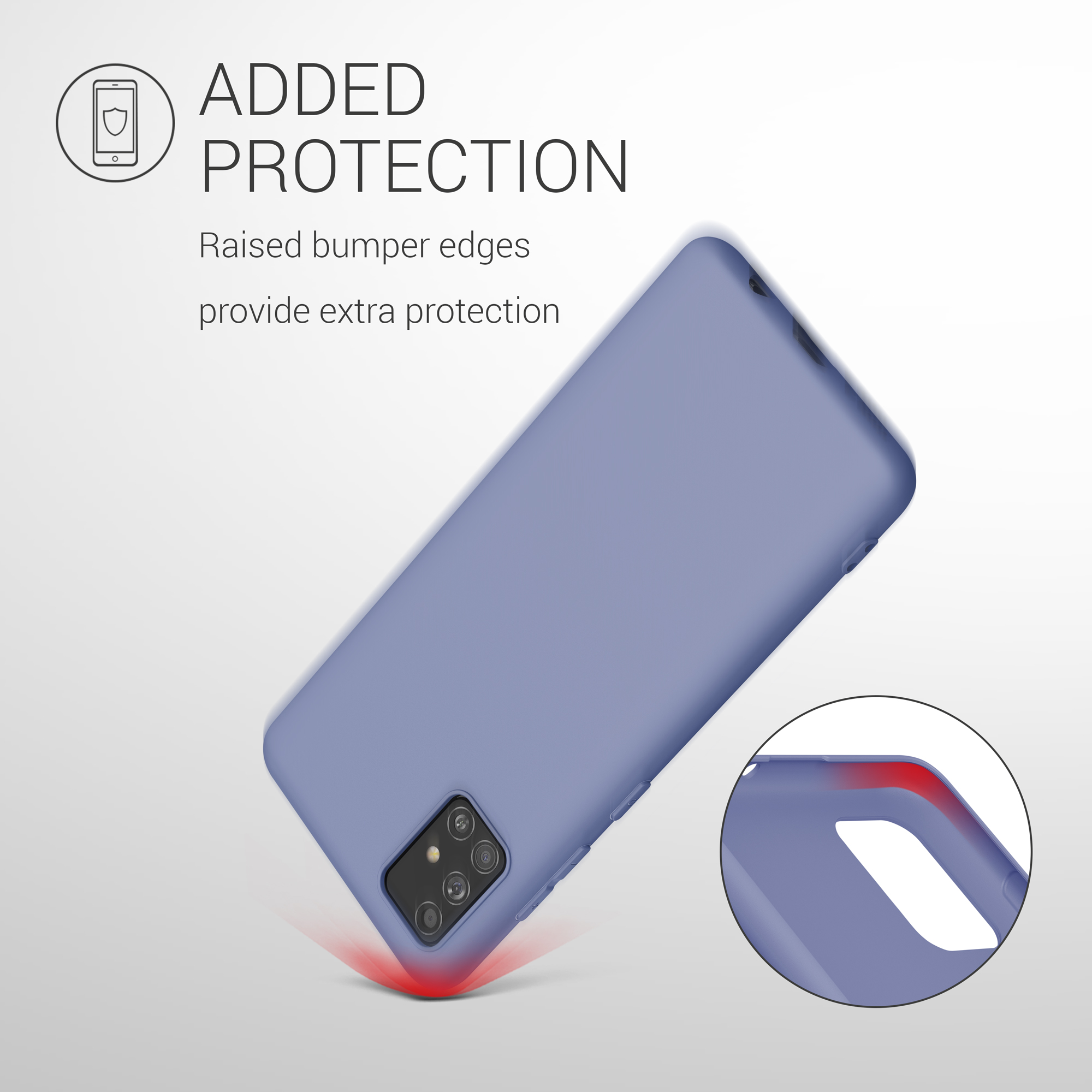 Kryt na mobil Samsung Galaxy A51 kwmobile TPU Levandulová šedá