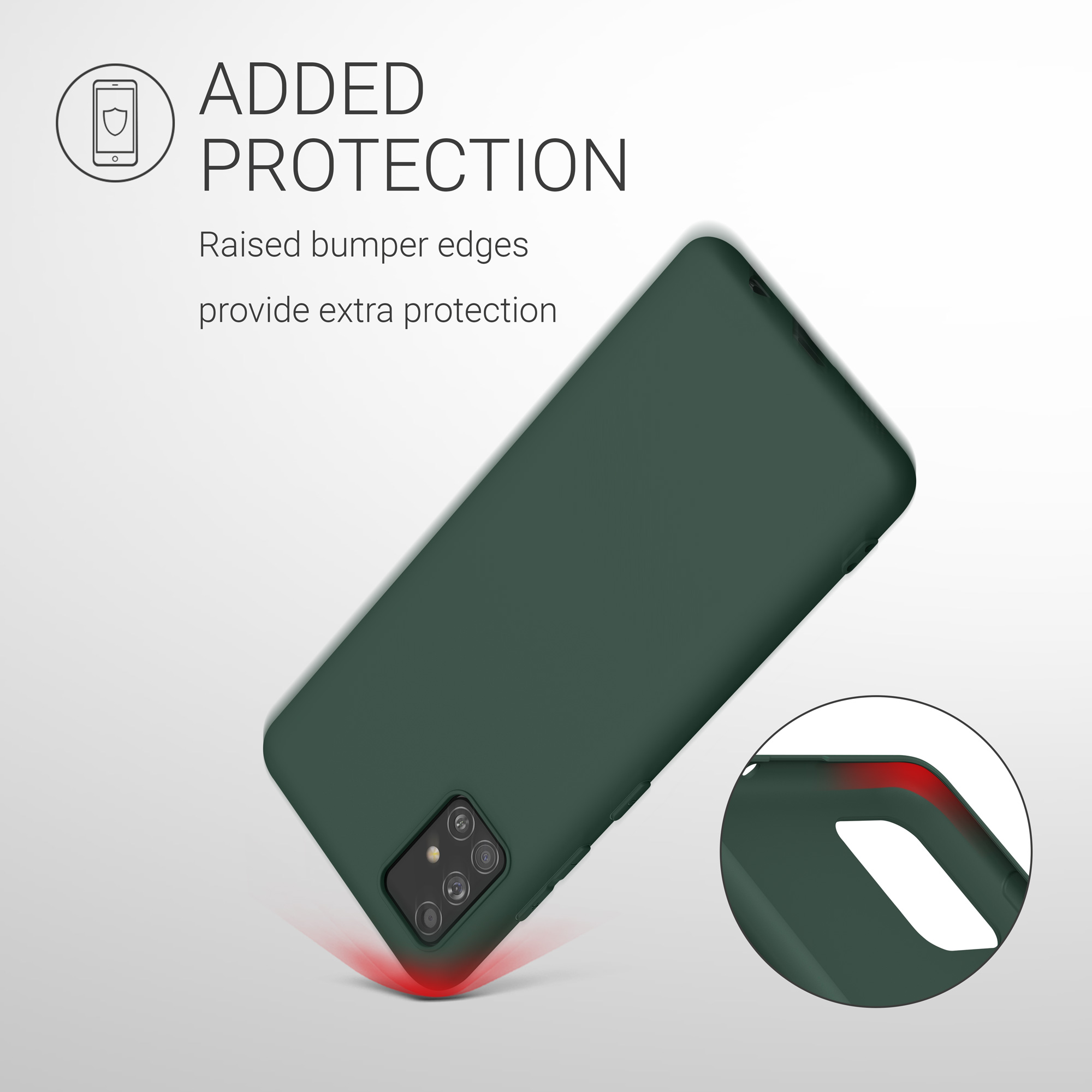 Kryt na mobil Samsung Galaxy A51 kwmobile TPU Mechová zelená