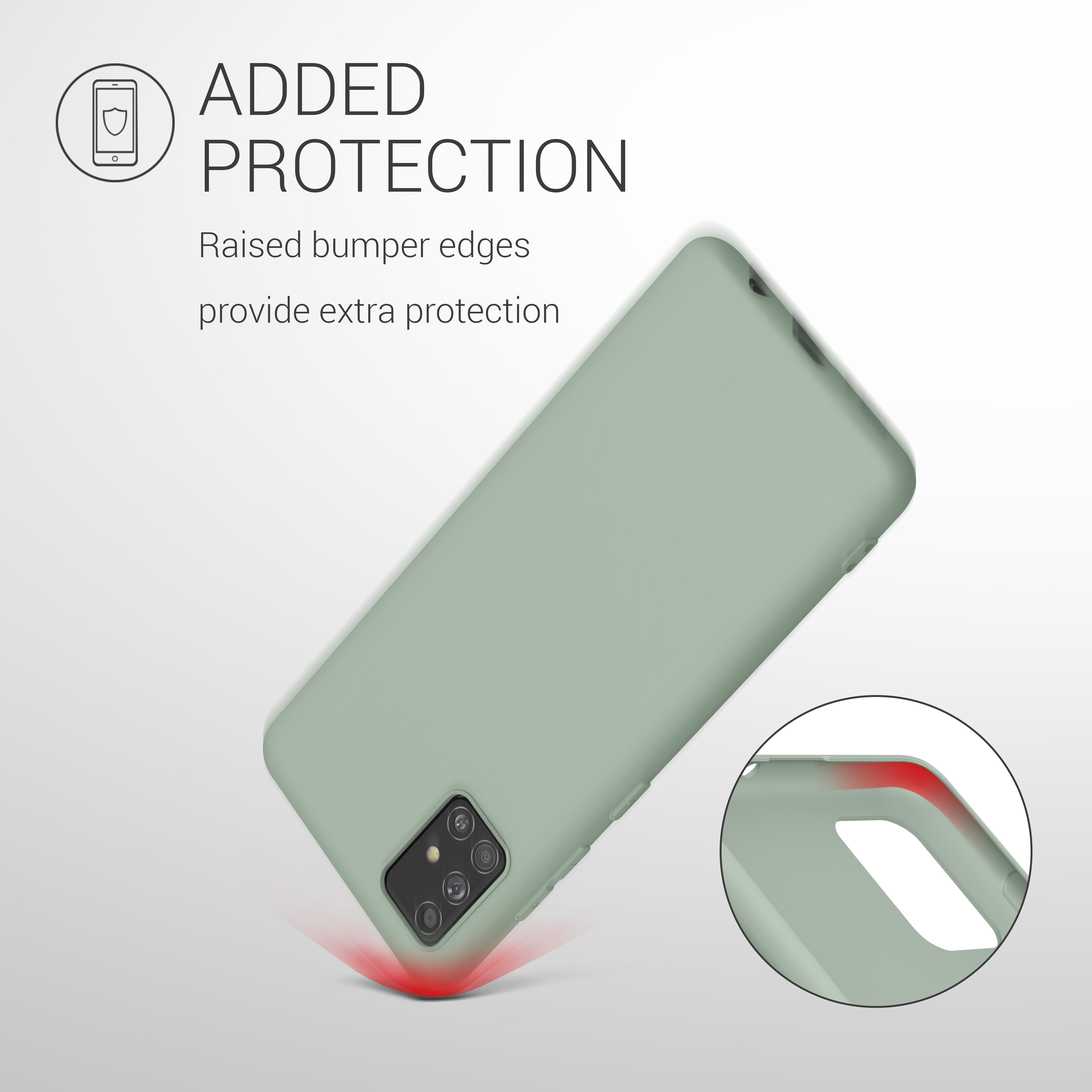 Kryt na mobil Samsung Galaxy A51 kwmobile TPU Šedo-zelená