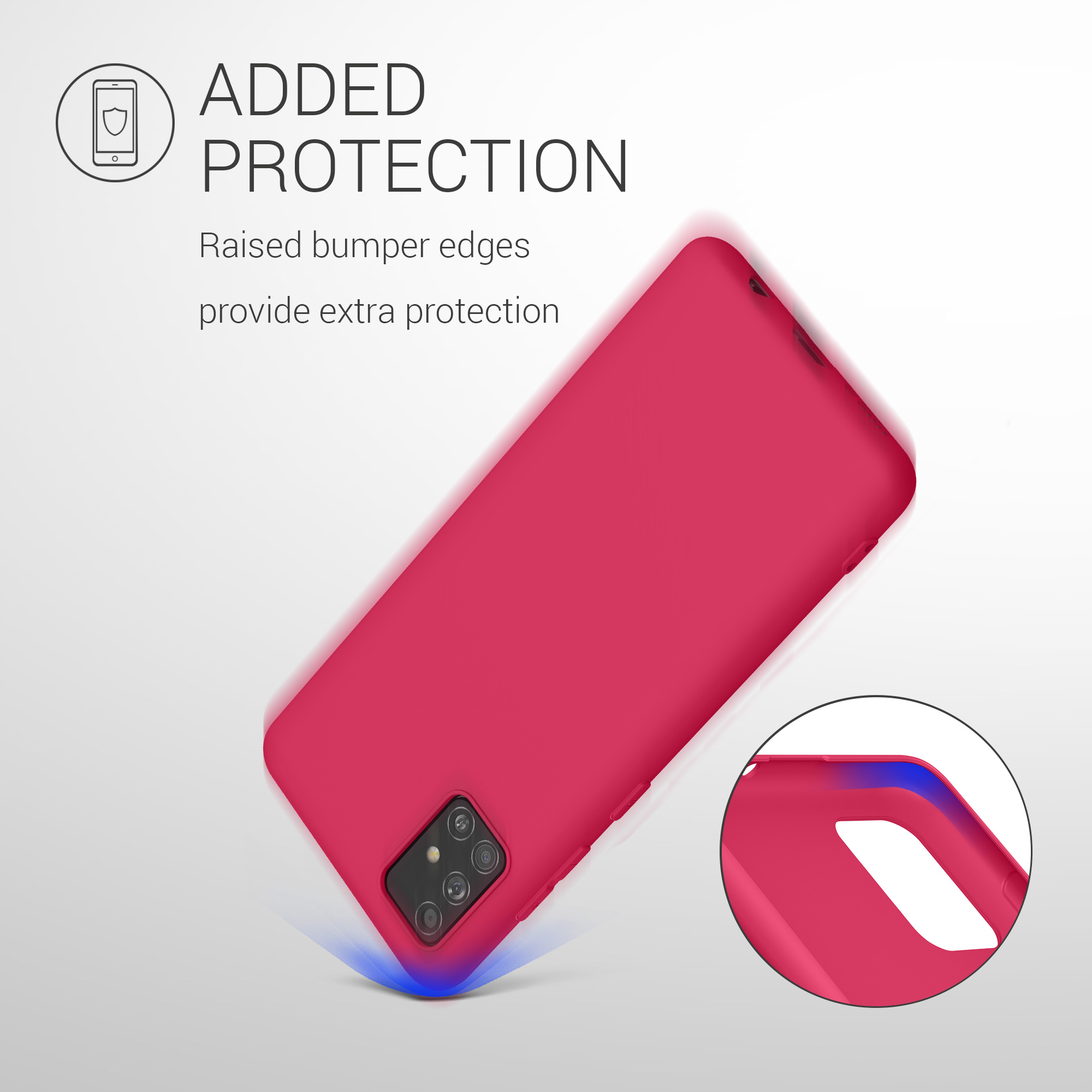 Kryt na mobil Samsung Galaxy A51 kwmobile TPU Granátová červená