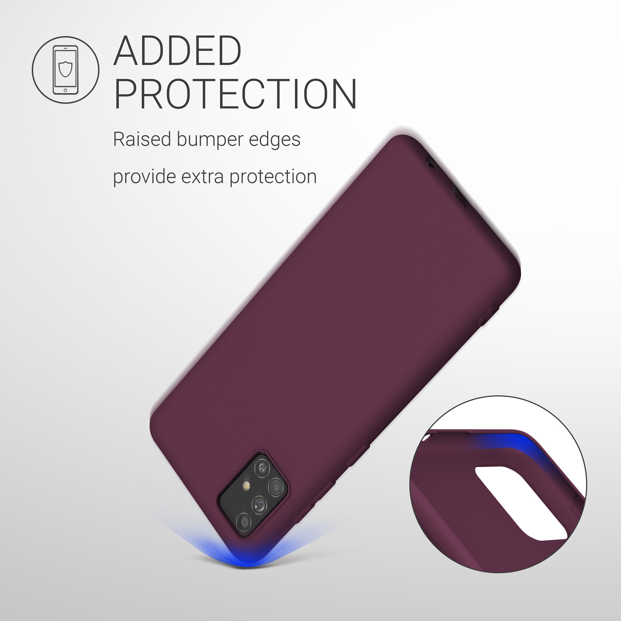 Kryt na mobil Samsung Galaxy A51 kwmobile TPU Bordeaux fialová