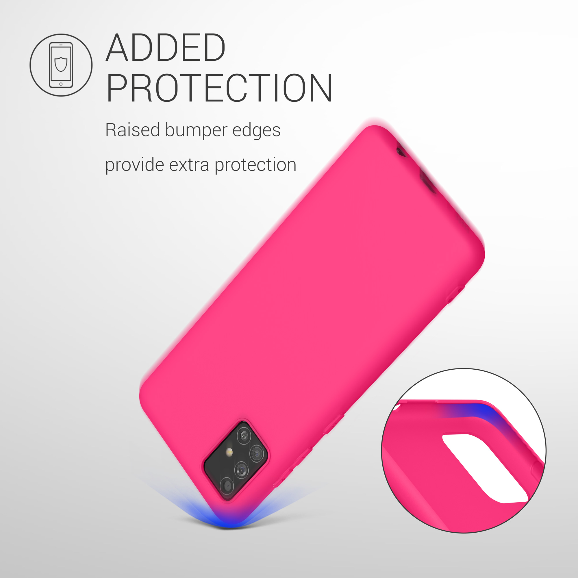 Kryt na mobil Samsung Galaxy A51 kwmobile TPU Neonová růžová