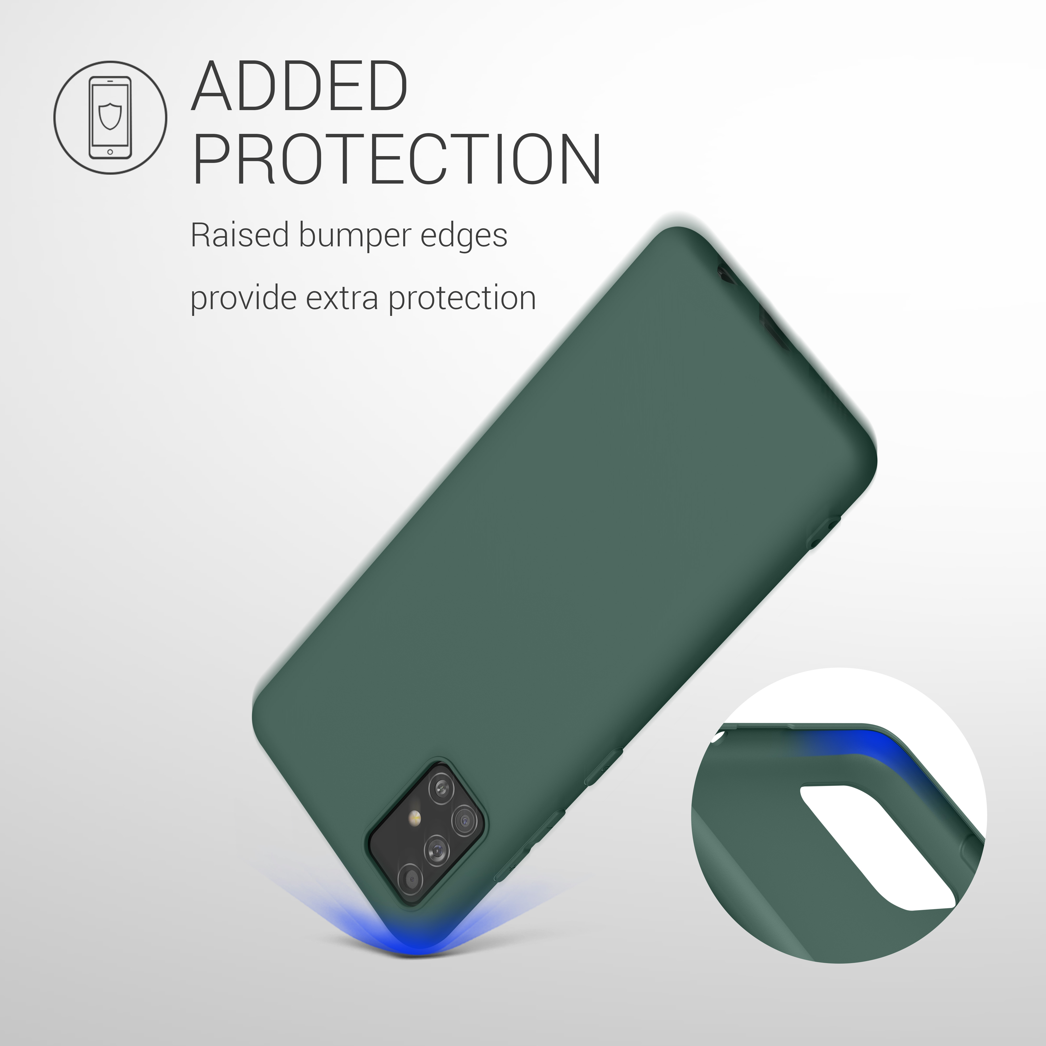 Kryt na mobil Samsung Galaxy A51 kwmobile TPU Lesní zelená