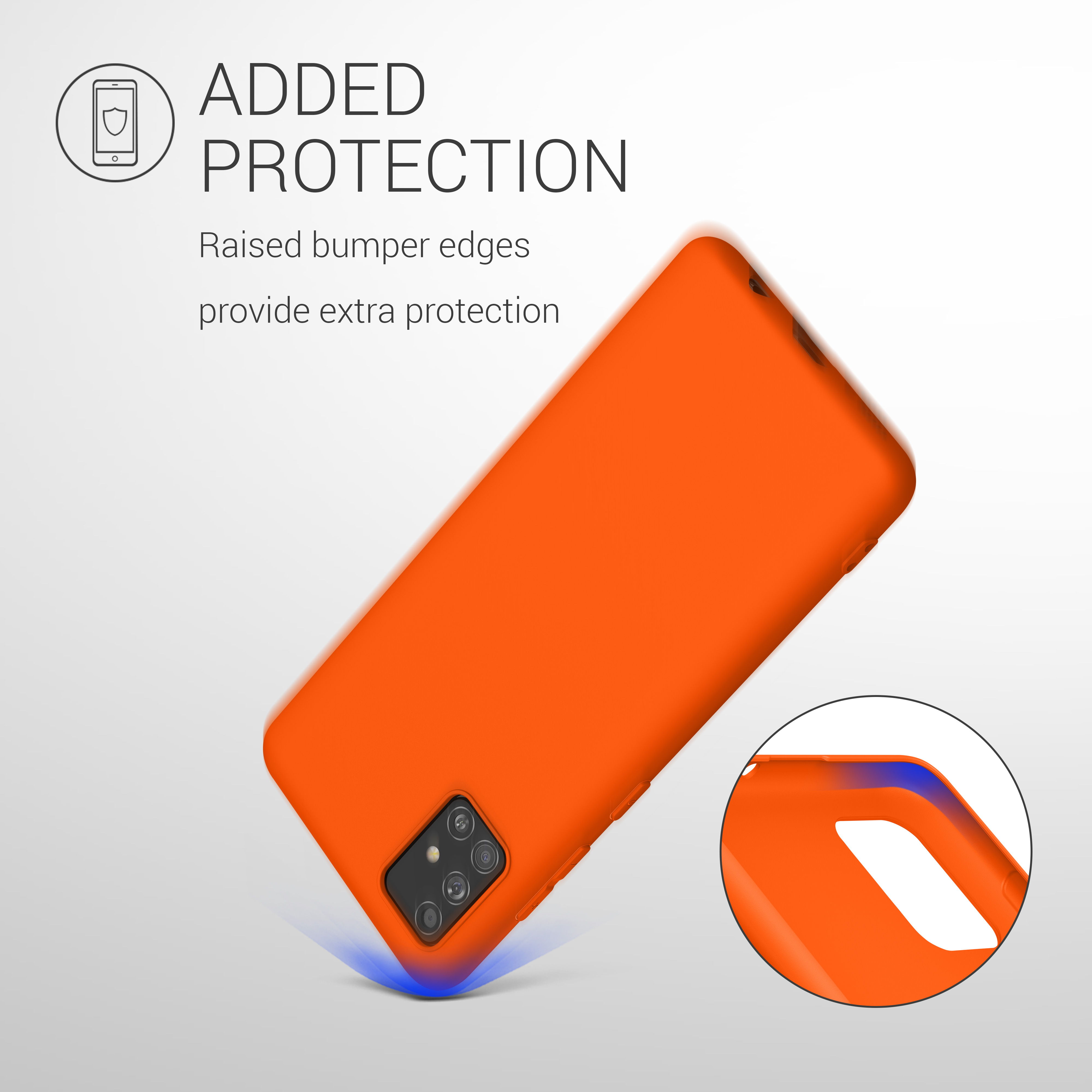 Kryt na mobil Samsung Galaxy A51 kwmobile TPU Neonová oranžová