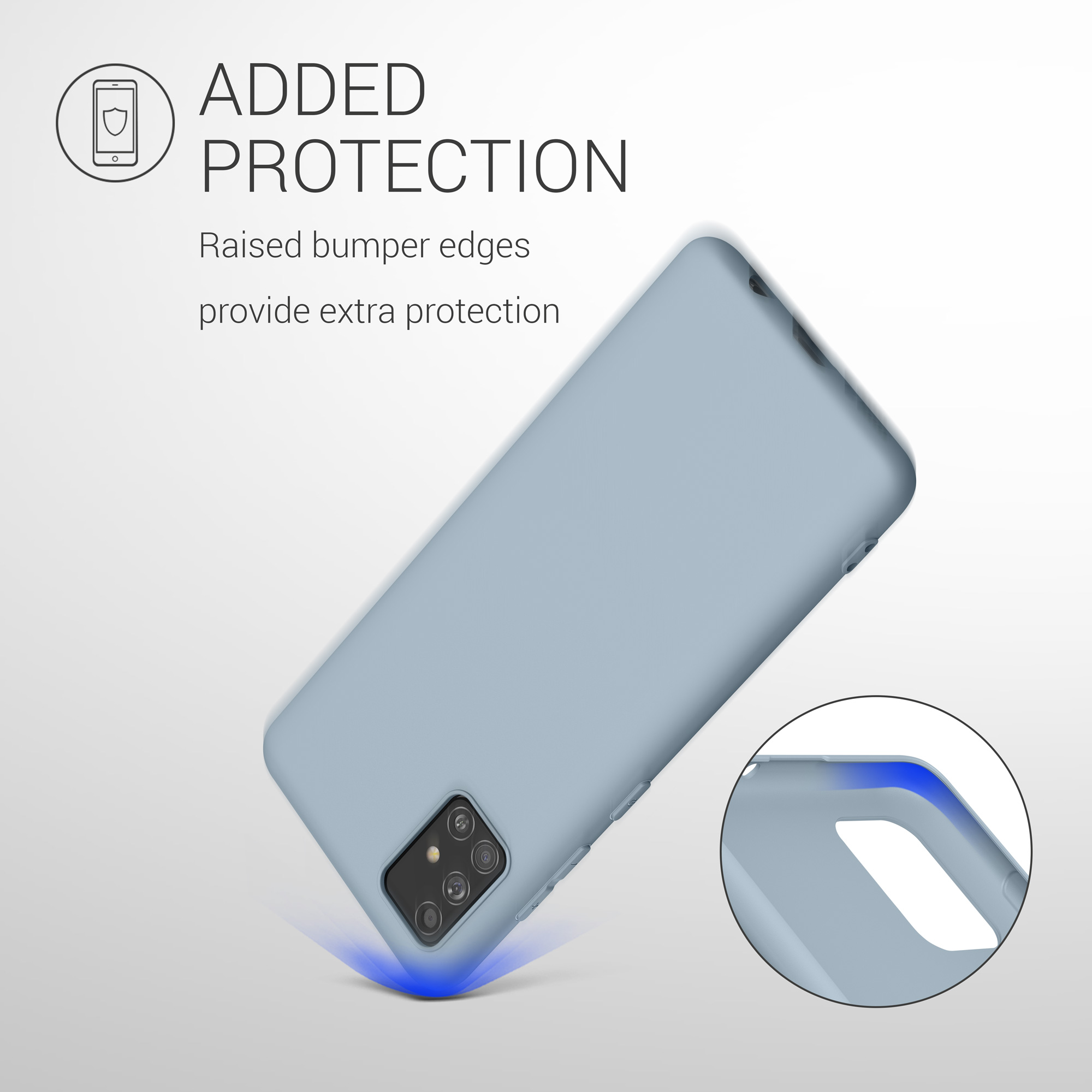 Kryt na mobil Samsung Galaxy A51 kwmobile TPU Light Blue Matte