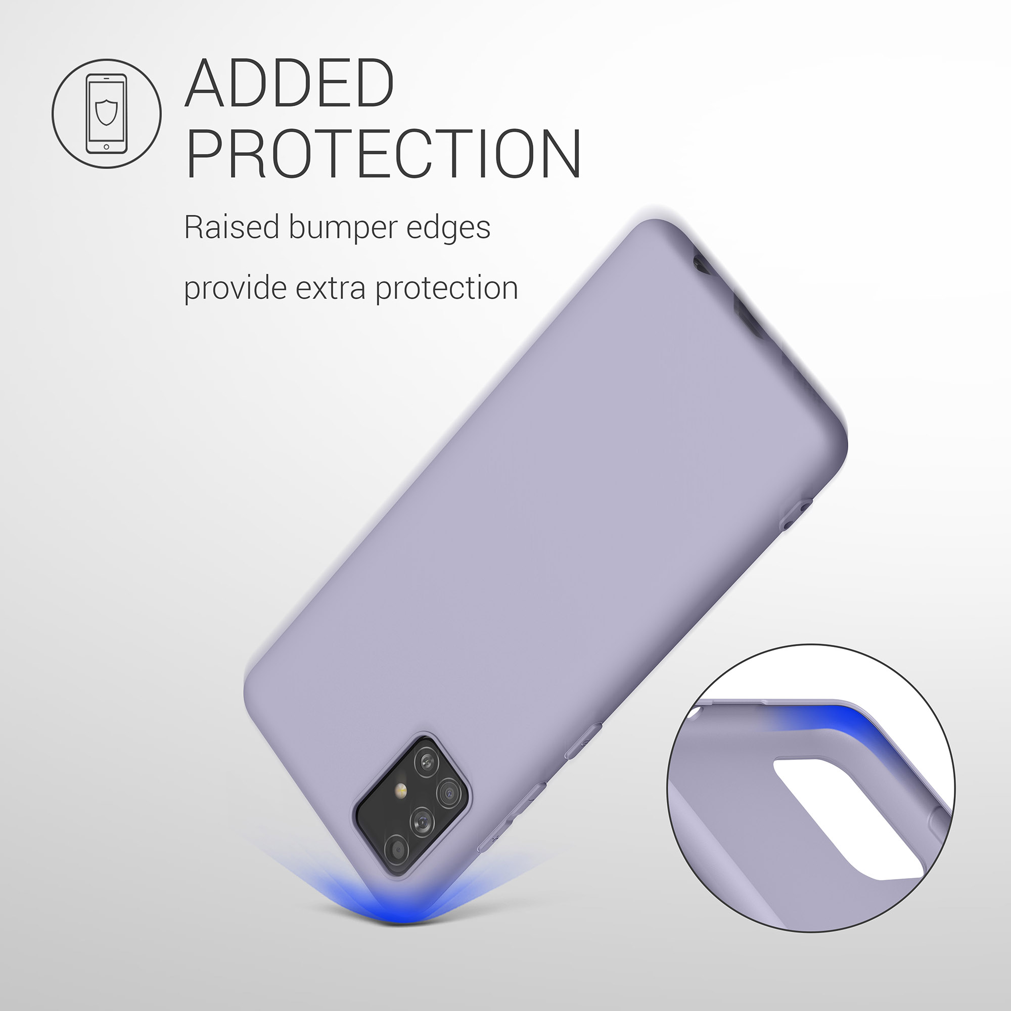 Kryt na mobil Samsung Galaxy A51 kwmobile TPU Světlá levandule