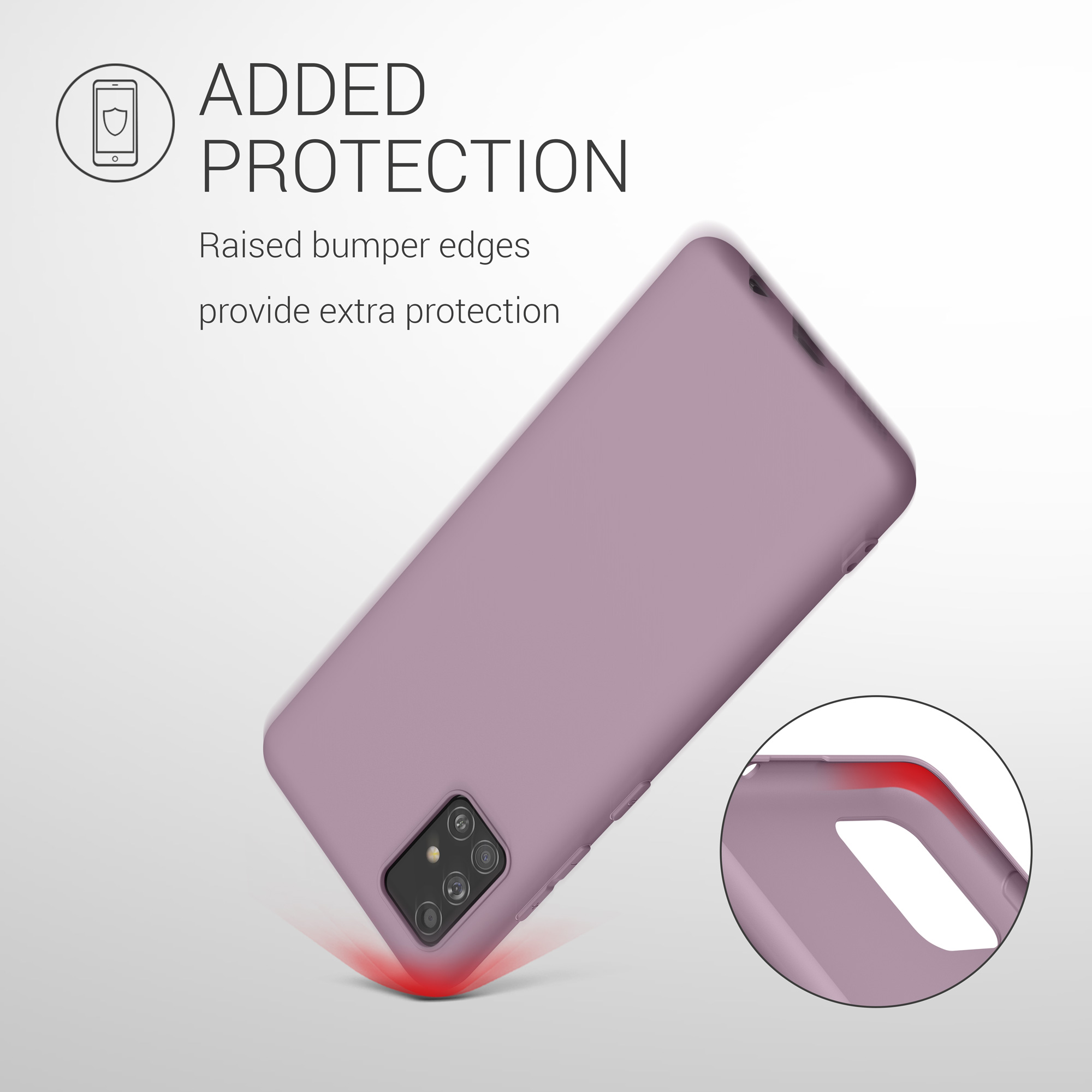 Kryt na mobil Samsung Galaxy A51 kwmobile TPU Nahá lila