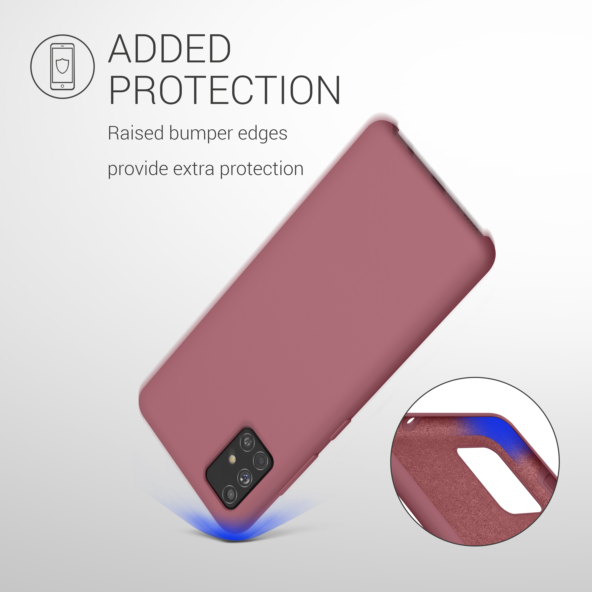 Kryt na mobil Samsung Galaxy A51 kwmobile TPU Tmavě růžová