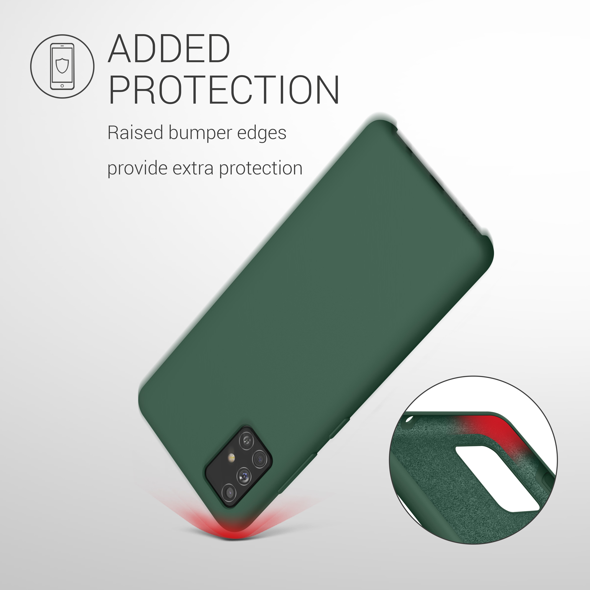 Kryt na mobil Samsung Galaxy A51 kwmobile TPU Mechová zelená