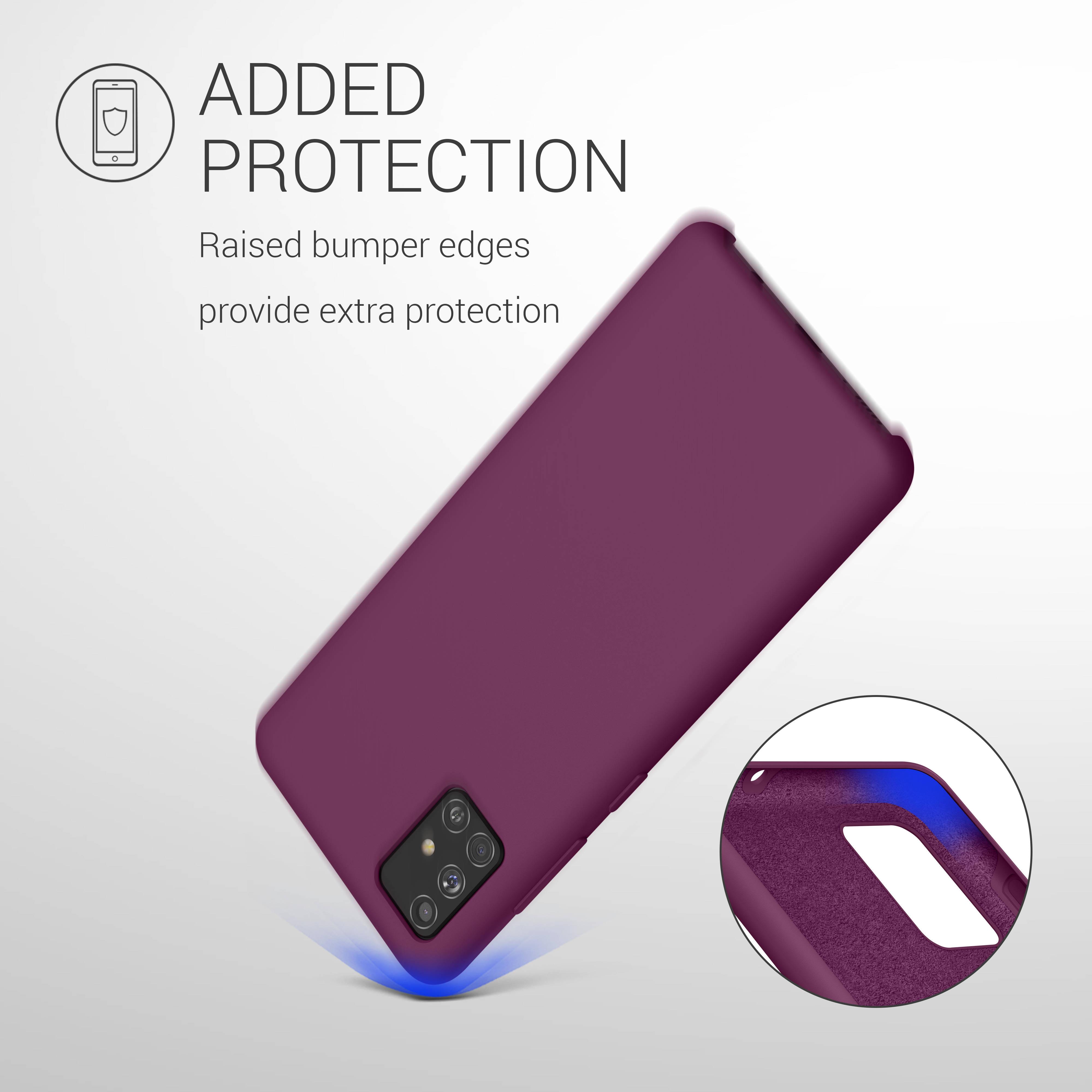 Kryt na mobil Samsung Galaxy A51 kwmobile TPU Bordeaux fialová