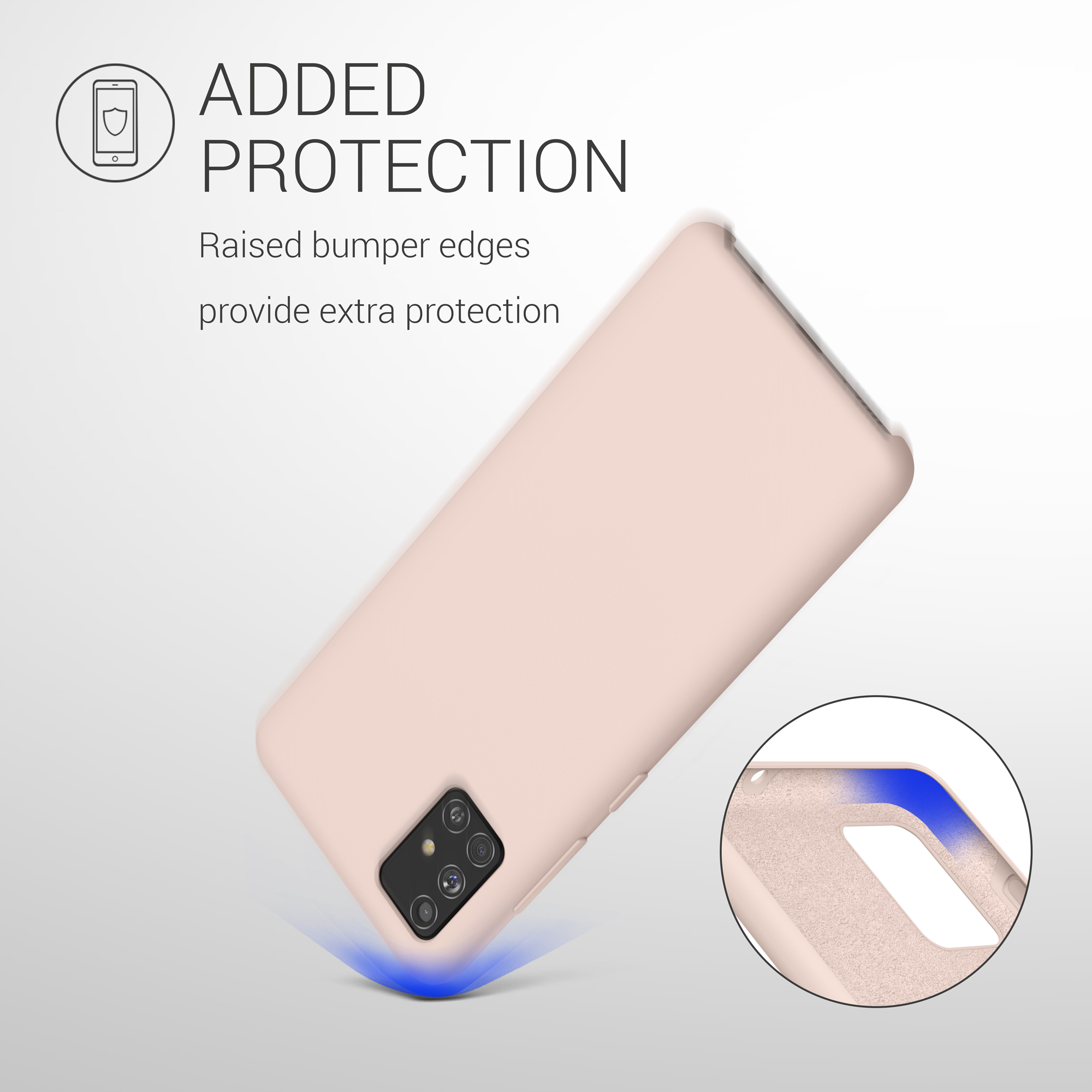 Kryt na mobil Samsung Galaxy A51 kwmobile TPU Matná antická růžová
