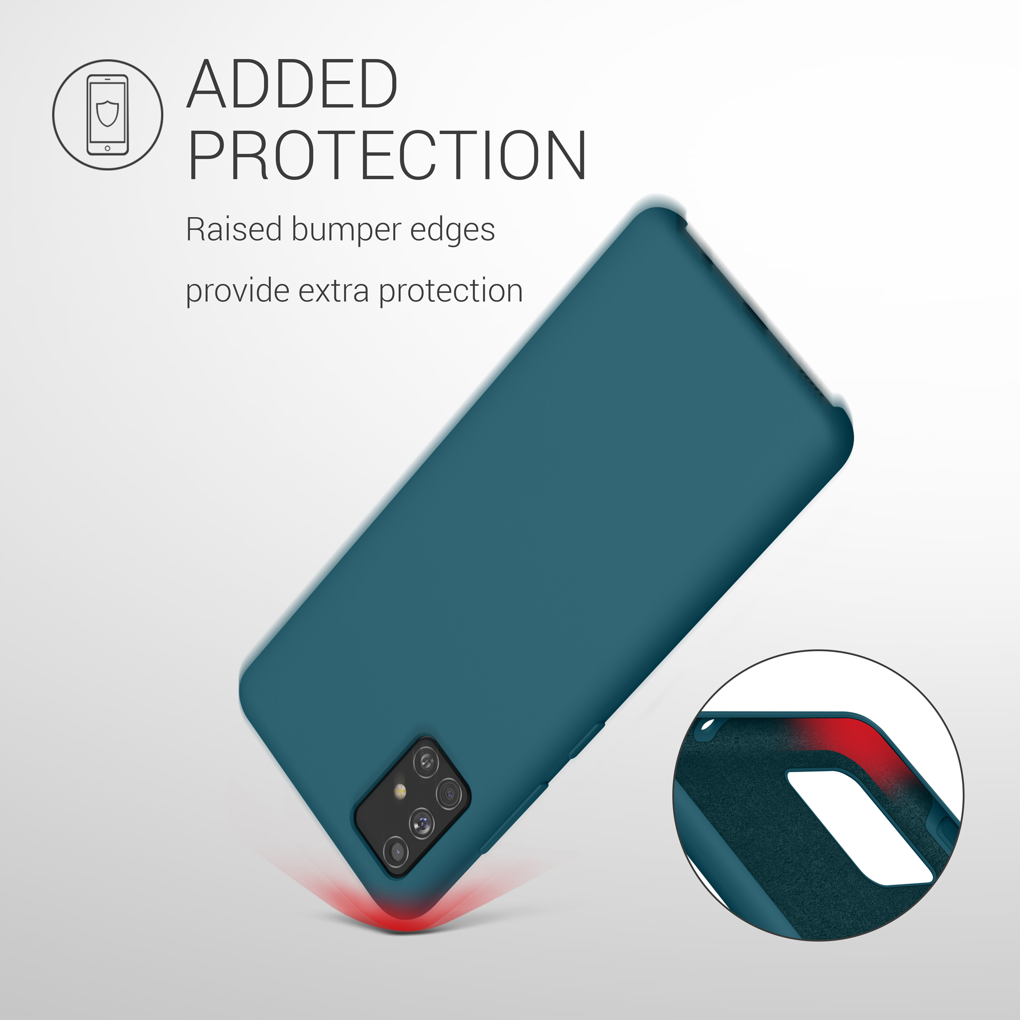 Kryt na mobil Samsung Galaxy A51 kwmobile TPU Matná petrolejová
