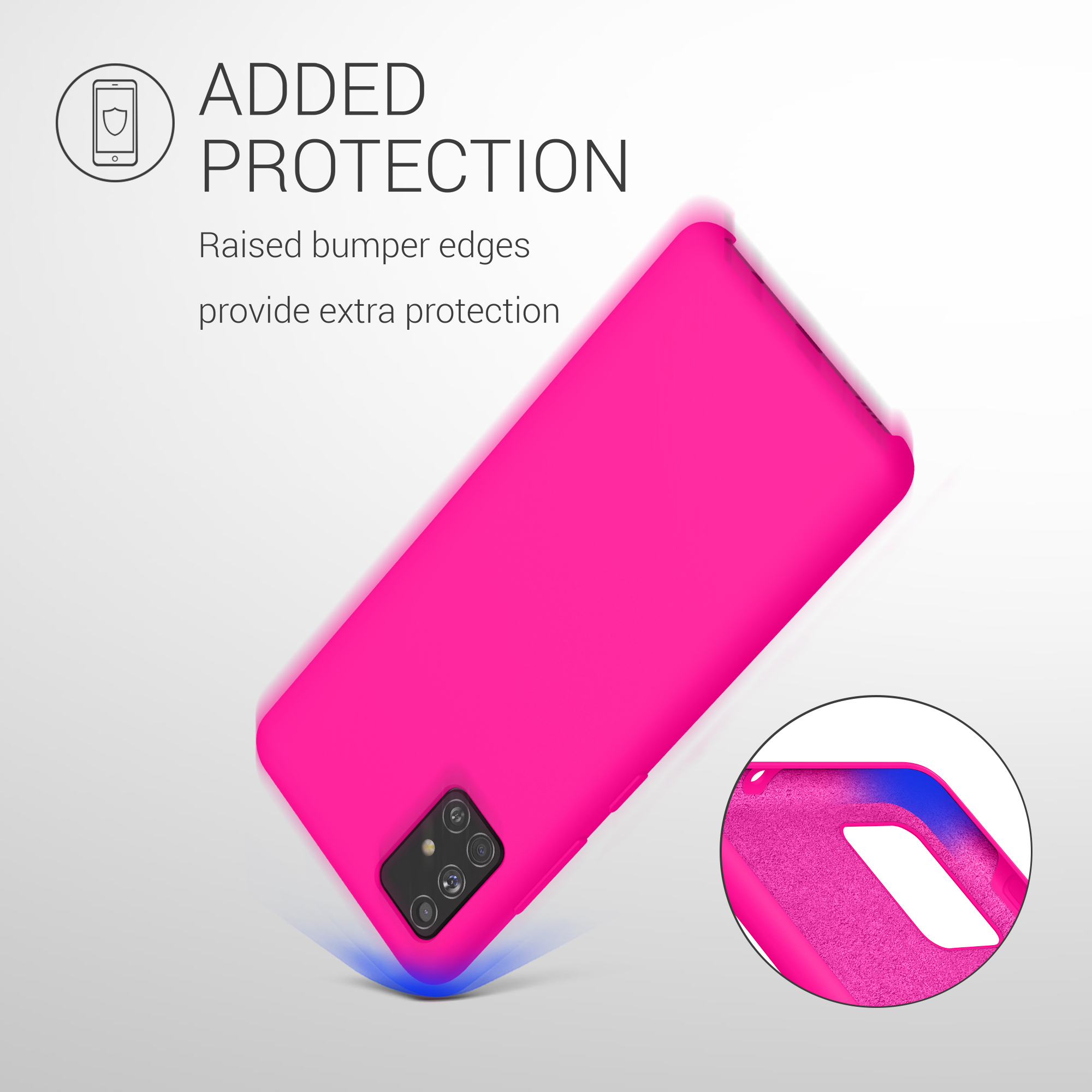 Kryt na mobil Samsung Galaxy A51 kwmobile TPU Neonová růžová