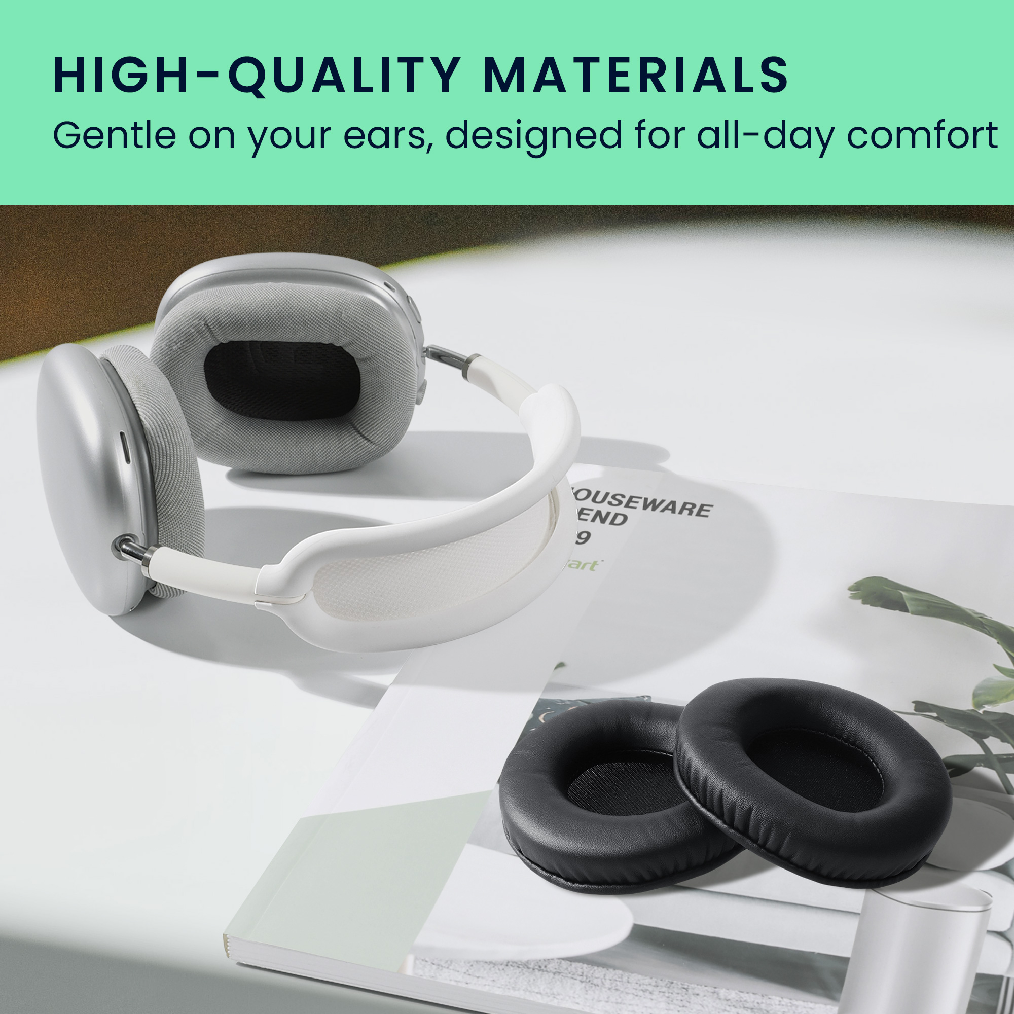 2x Náušníky na sluchátka kwmobile pro Pioneer HDJ 2000/1000/1500 Ear Pads - černá