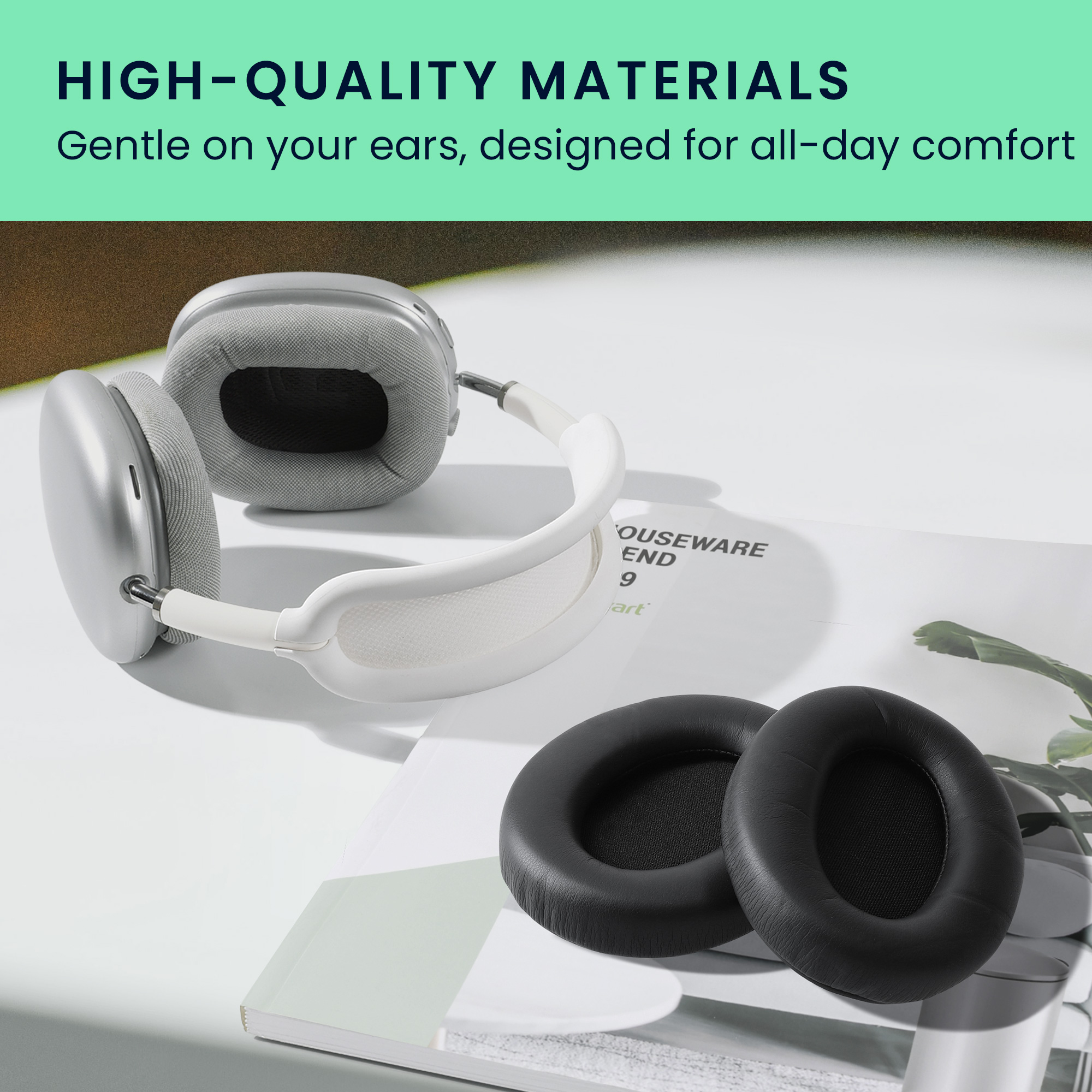 Náhradní náušníky pro Sony WH-1000XM3, 2 ks kwmobile ‑ černá