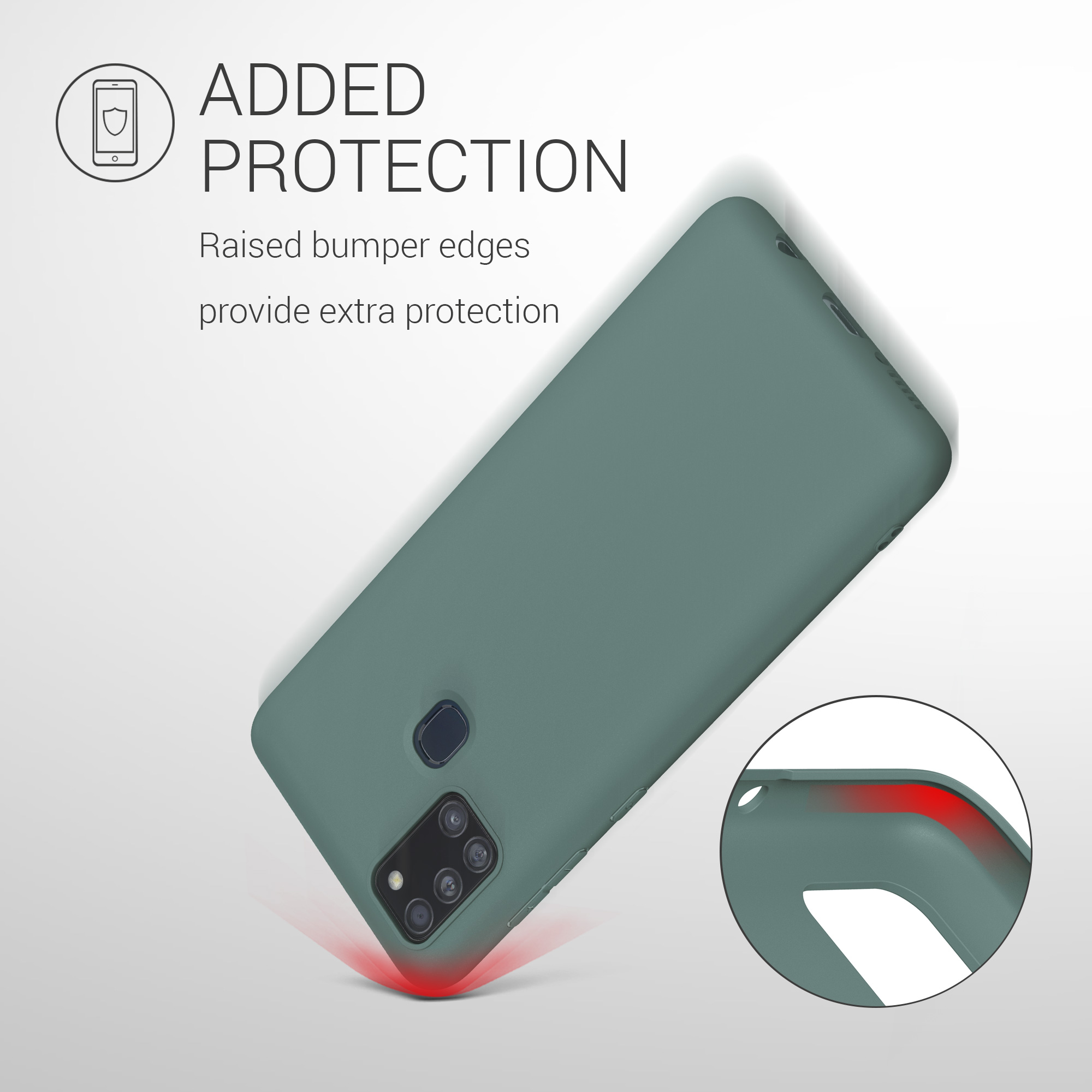 Kryt na mobil Samsung Galaxy A21s kwmobile TPU Modro-zelená