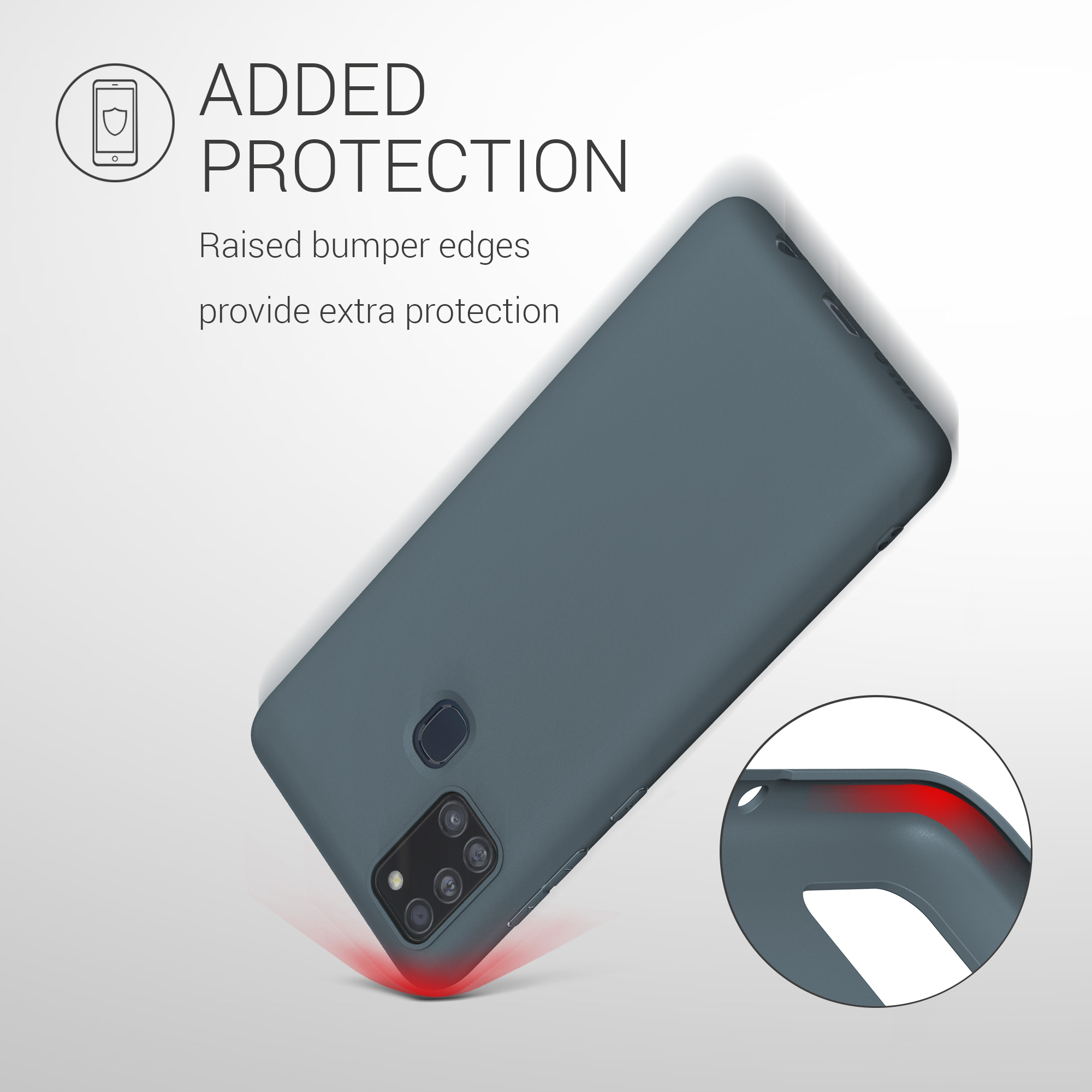 Kryt na mobil Samsung Galaxy A21s kwmobile TPU Tmavě břidlicová