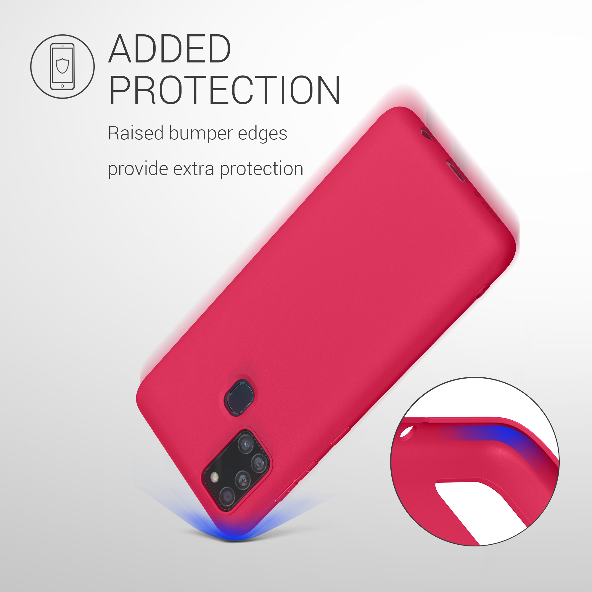 Kryt na mobil Samsung Galaxy A21s kwmobile TPU Neonová růžová