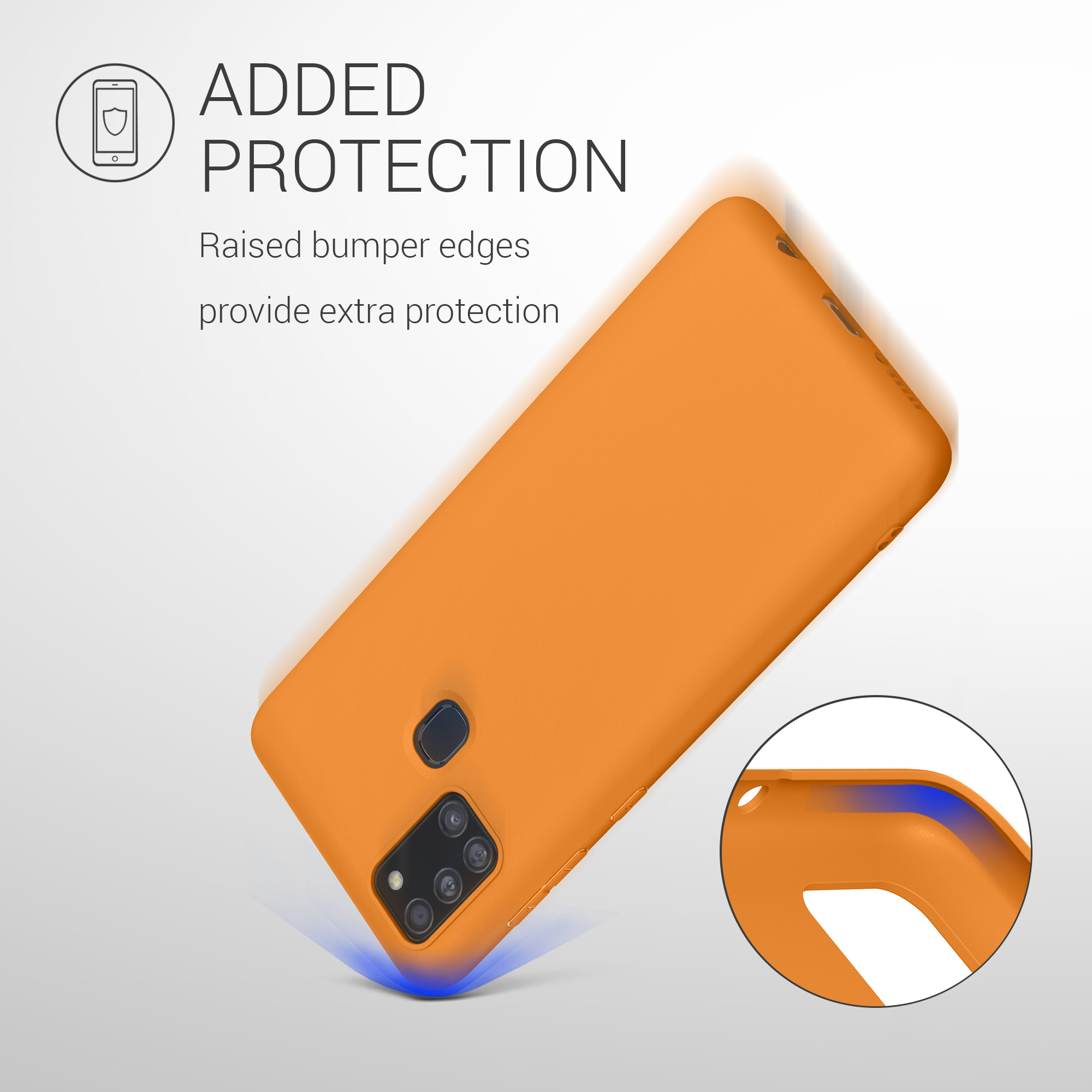 Kryt na mobil Samsung Galaxy A21s kwmobile TPU ovocně oranžový