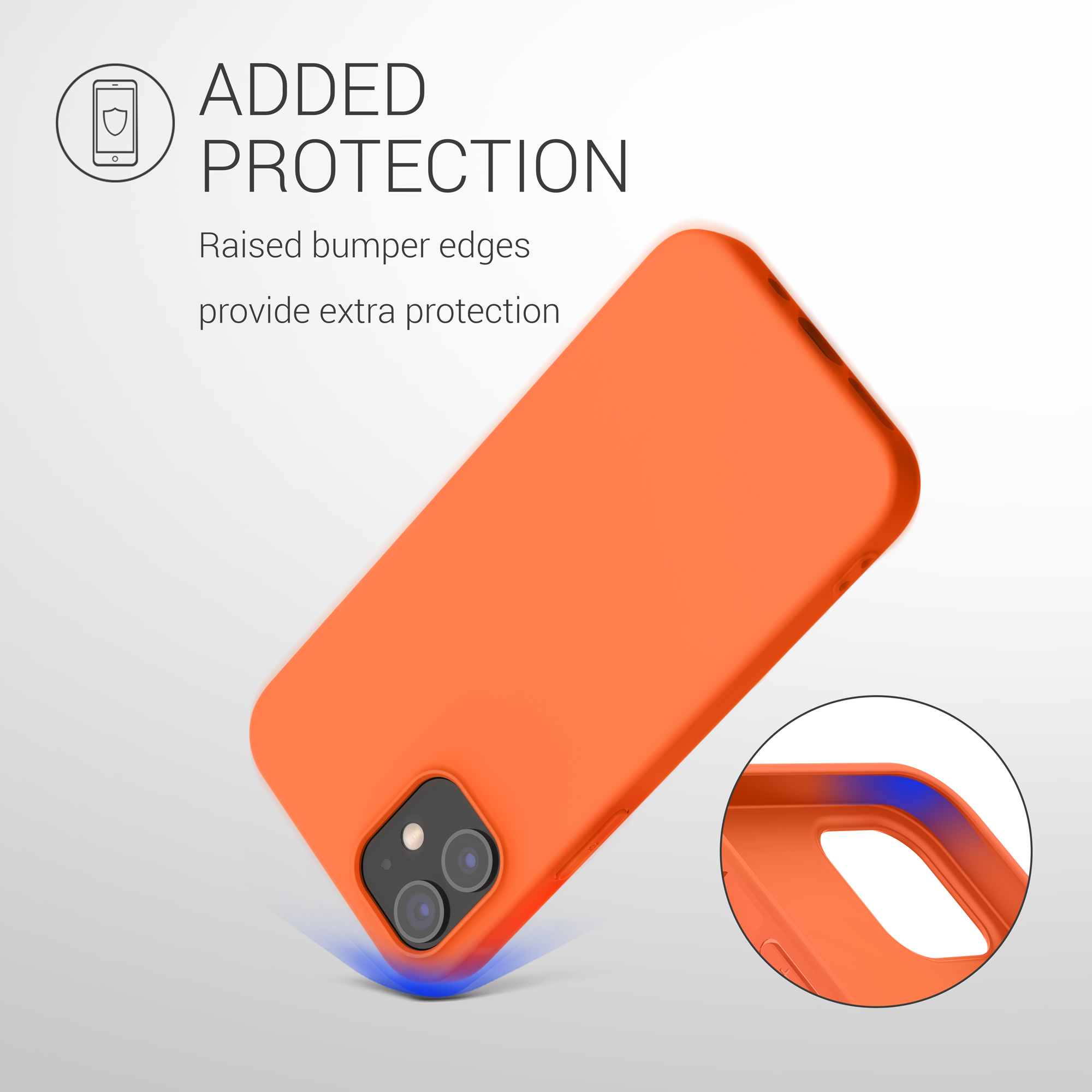 Silikonový kryt kwmobile pro iPhone 12 mini - neonově oranžová