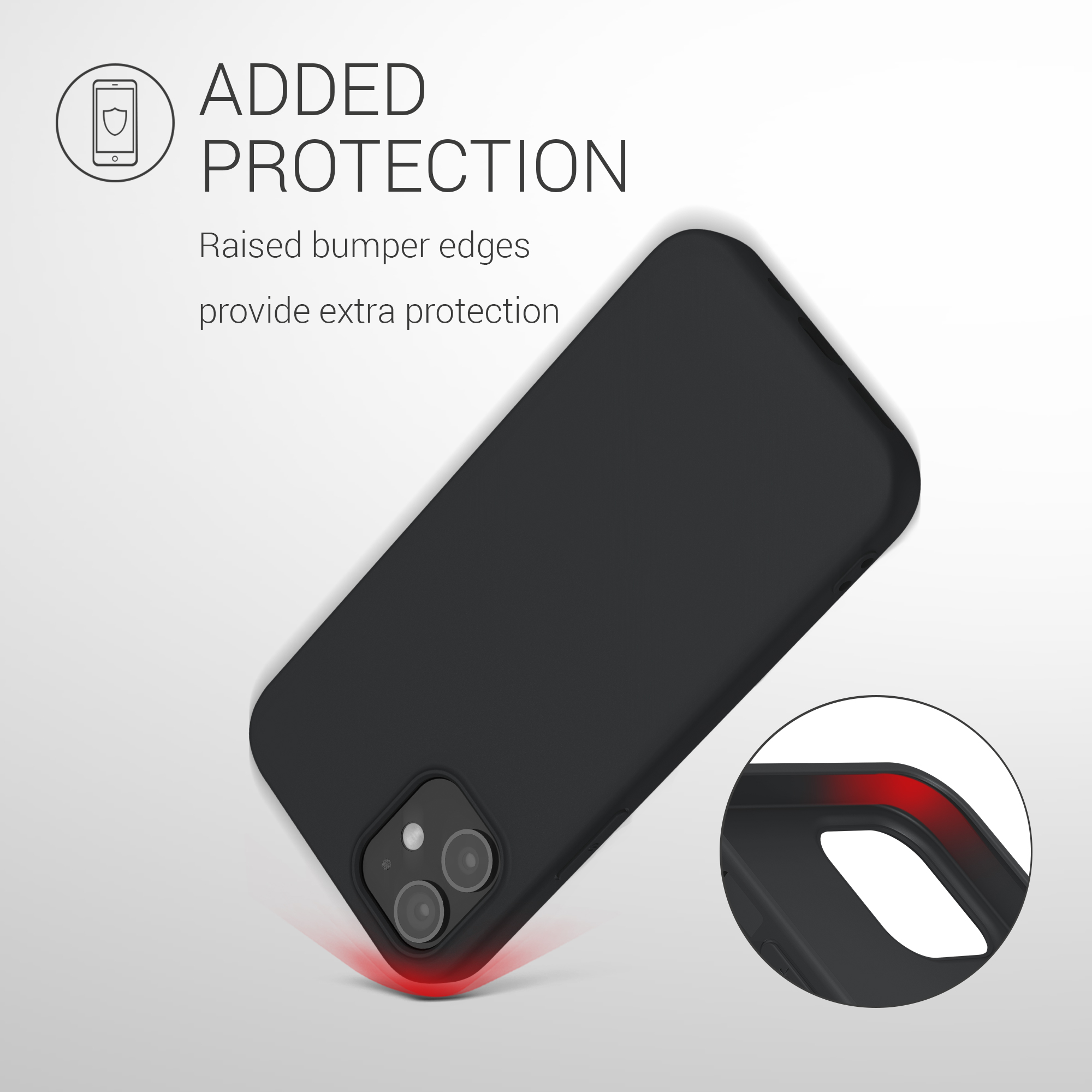 Silikonový kryt kwmobile pro iPhone 12 mini - černá matná