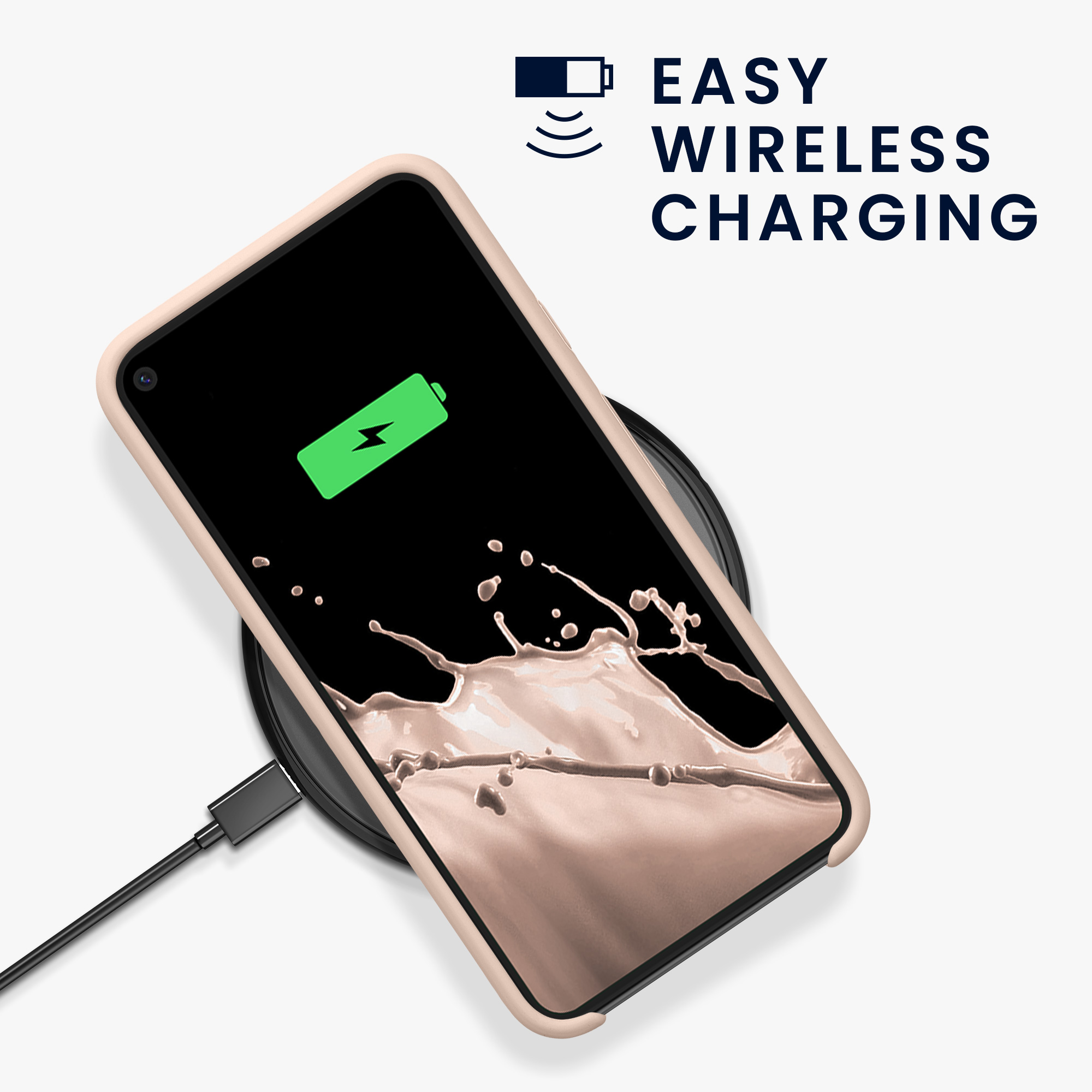 Zadní kryt kwmobile pro Google Pixel 5 - wireless charging coconut swirl