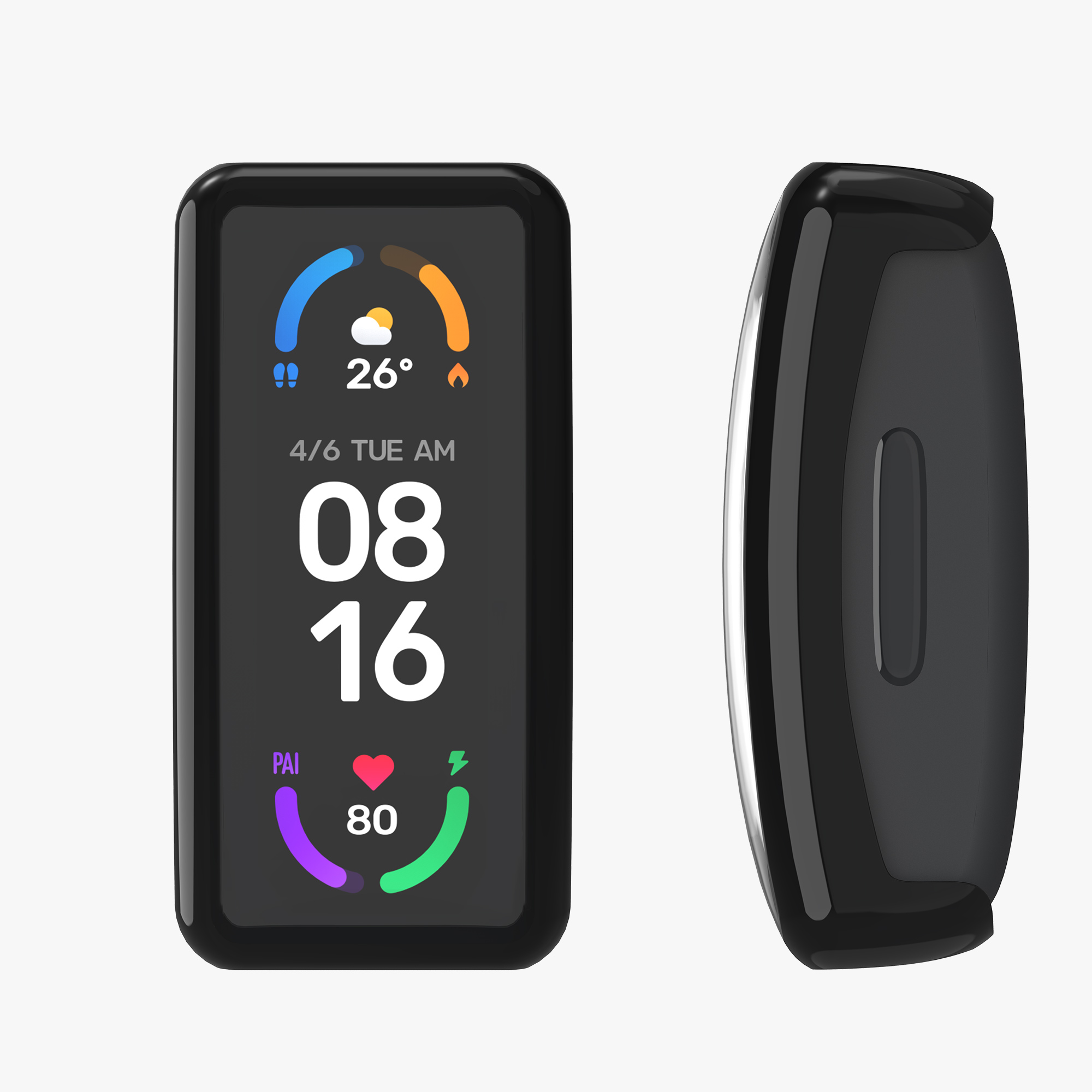 2x Ochranný obal na fitness tracker kwmobile pro Fitbit Inspire 3 / Inspire 2 / Ace 3 - čirá