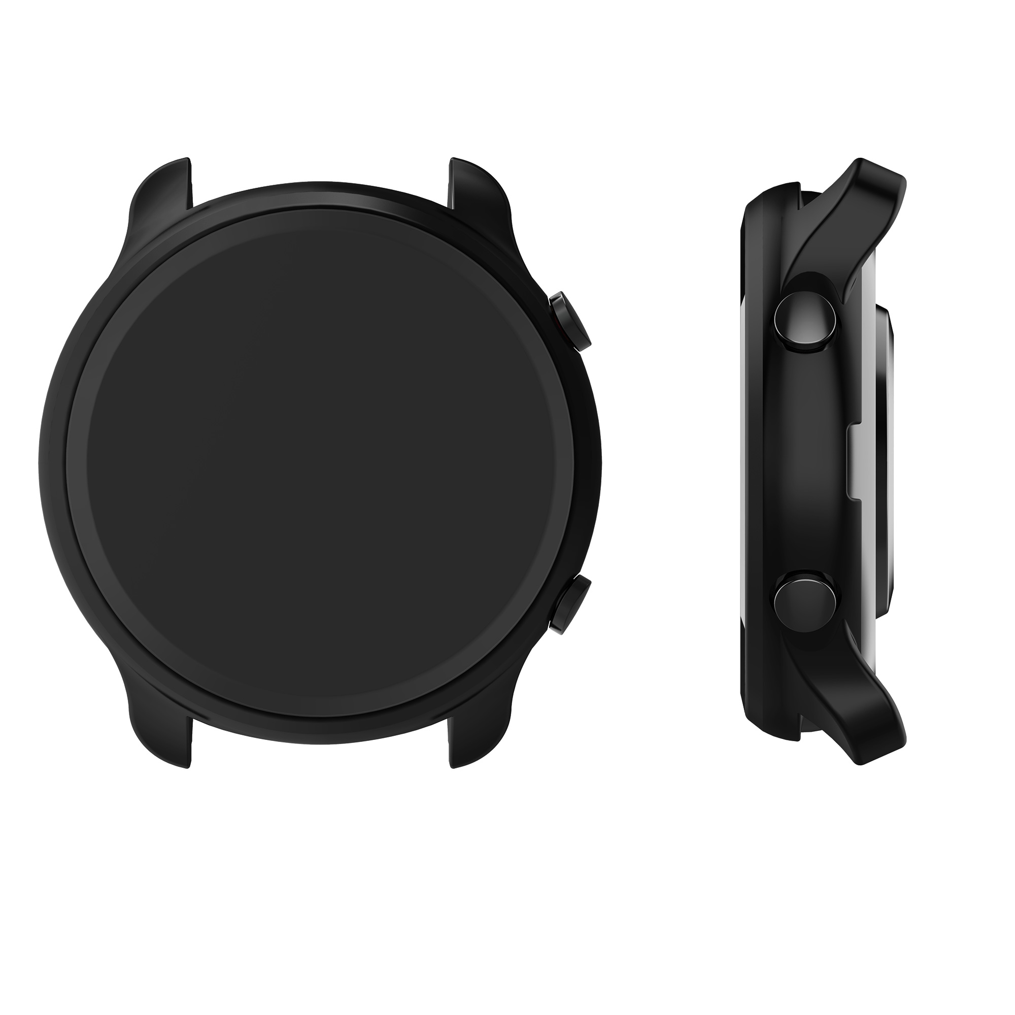 2x obal s ochranným sklem pro Huami Amazfit GTR 2 / 2e kwmobile silikonové - černá / šedá