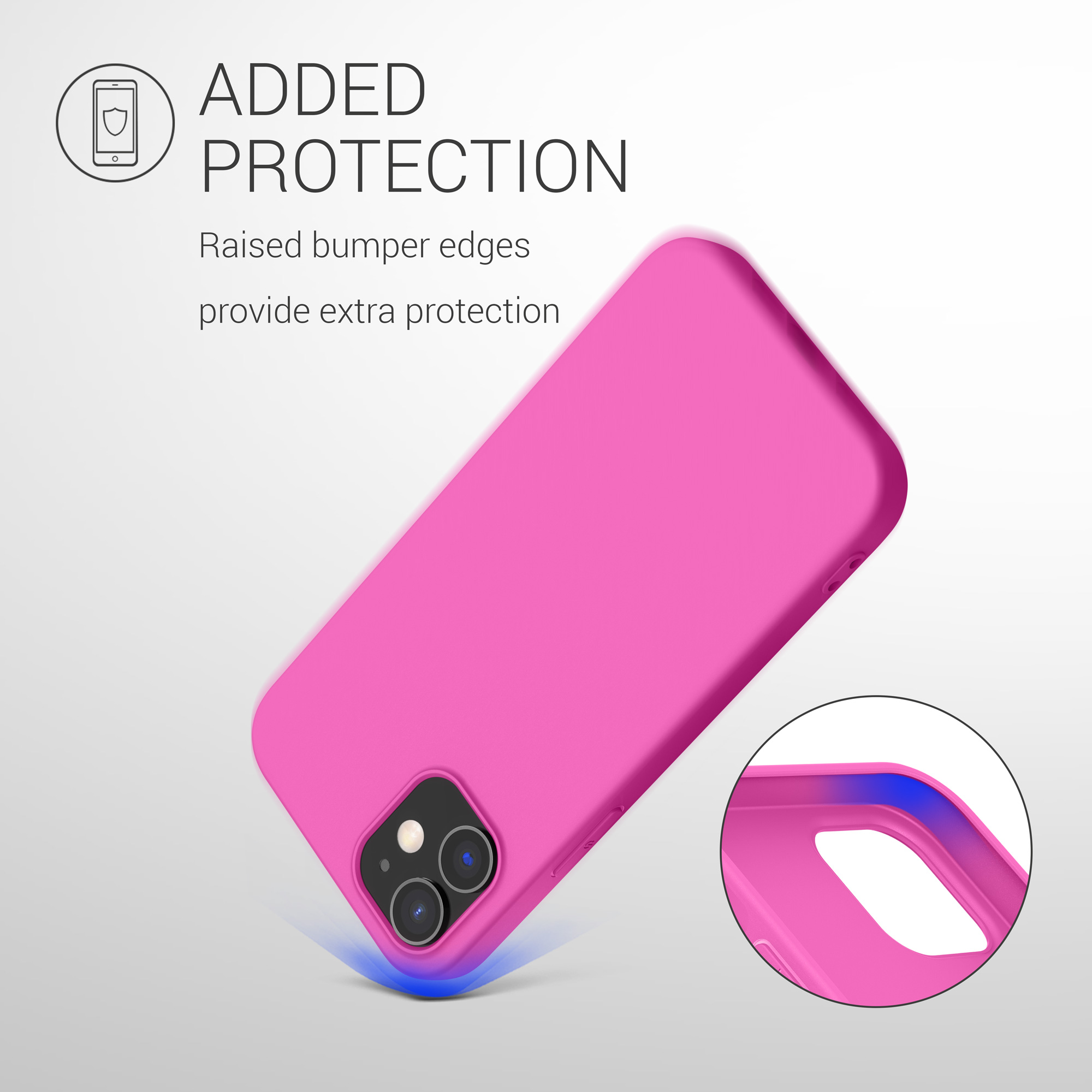 Silikonový kryt kwmobile pro iPhone 12 / iPhone 12 Pro - magenta
