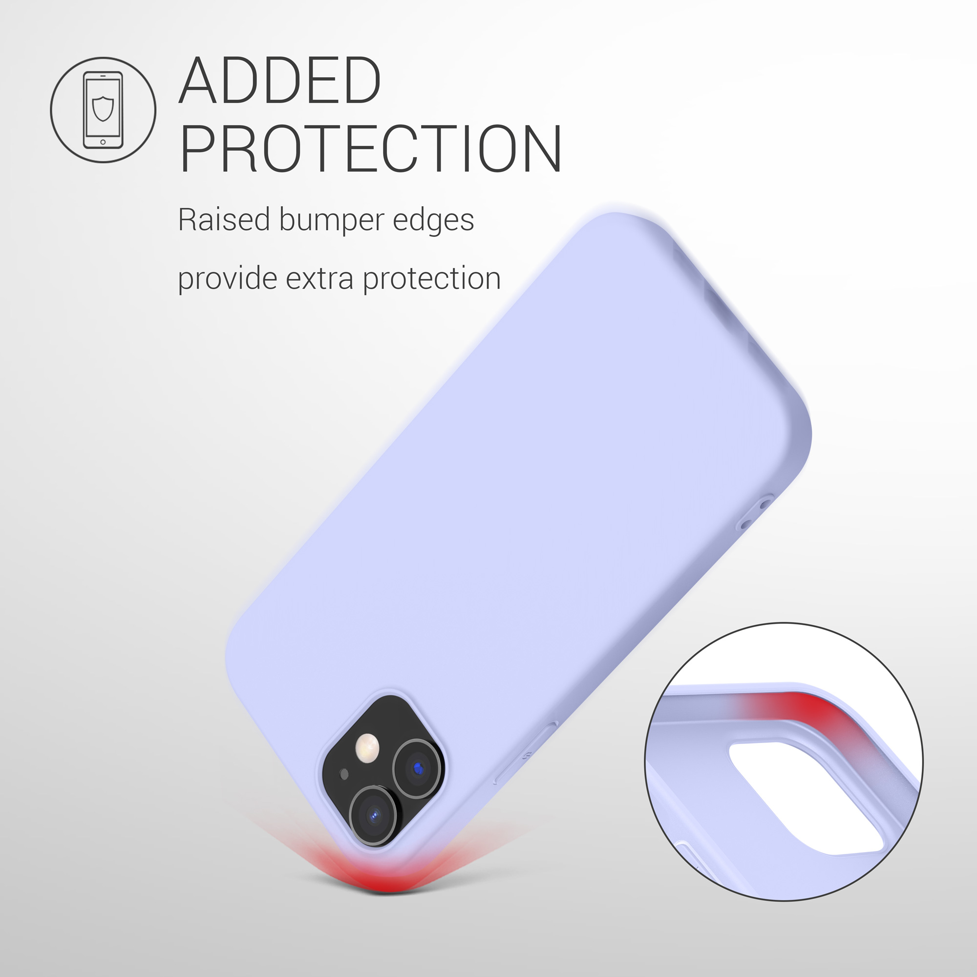 Silikonový kryt kwmobile pro iPhone 12 / iPhone 12 Pro - světle levandulová