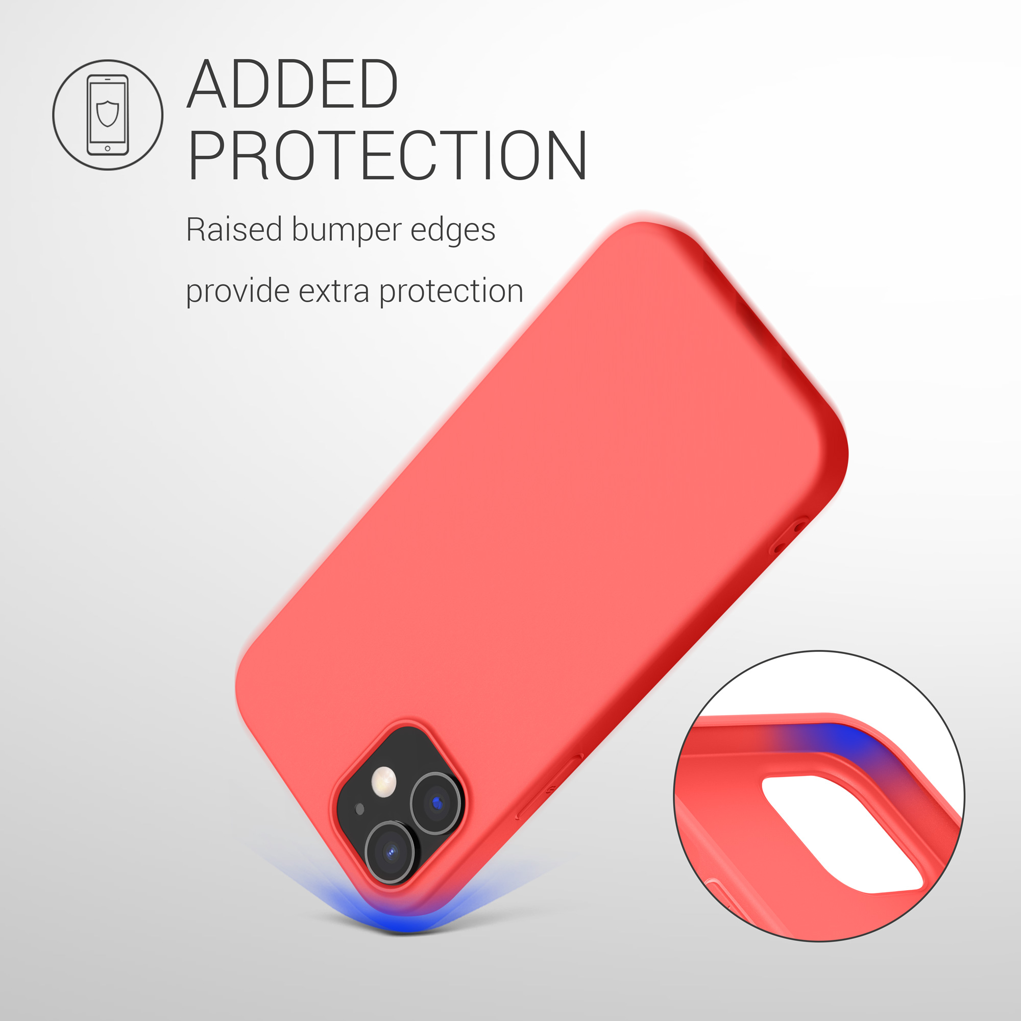 Silikonový kryt kwmobile pro iPhone 12 / iPhone 12 Pro - výrazná korálová