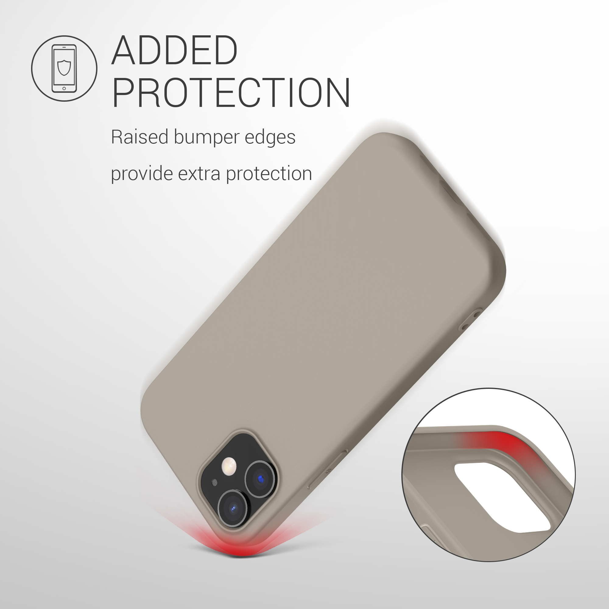 Silikonový kryt kwmobile pro iPhone 12 / iPhone 12 Pro - krémová