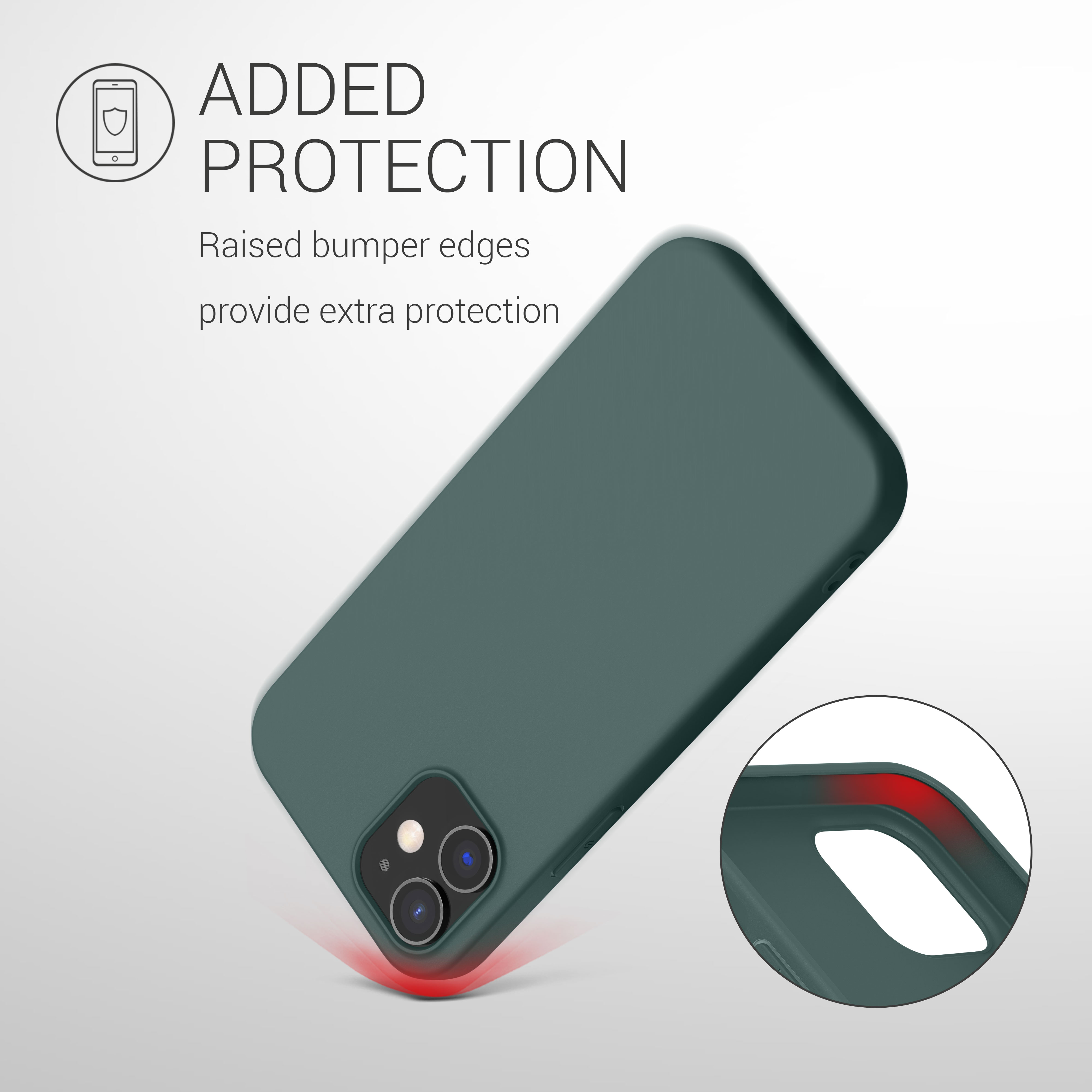 Silikonový kryt kwmobile pro iPhone 12 / iPhone 12 Pro - modrozelená