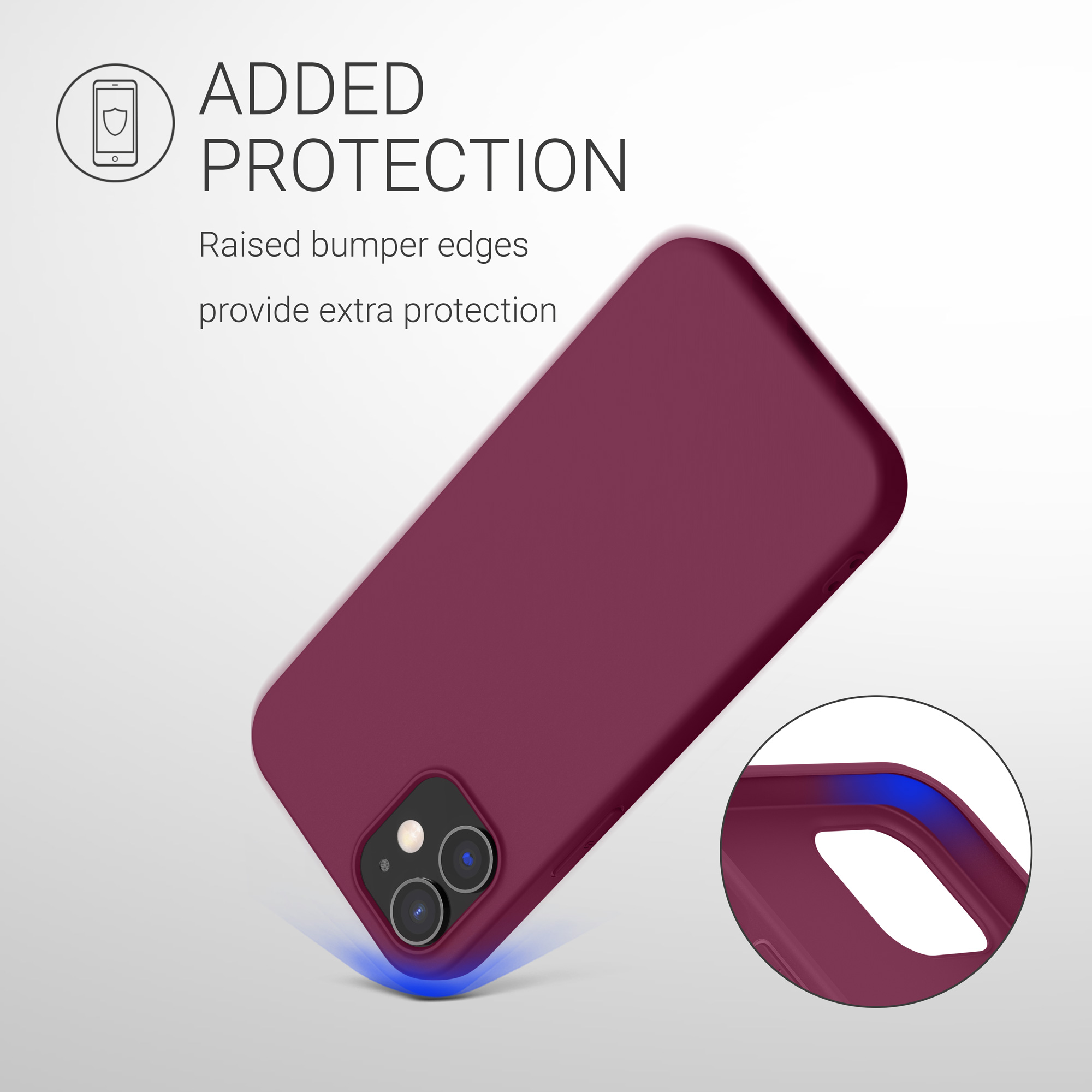 Silikonový kryt kwmobile pro iPhone 12 / iPhone 12 Pro - bordó fialová