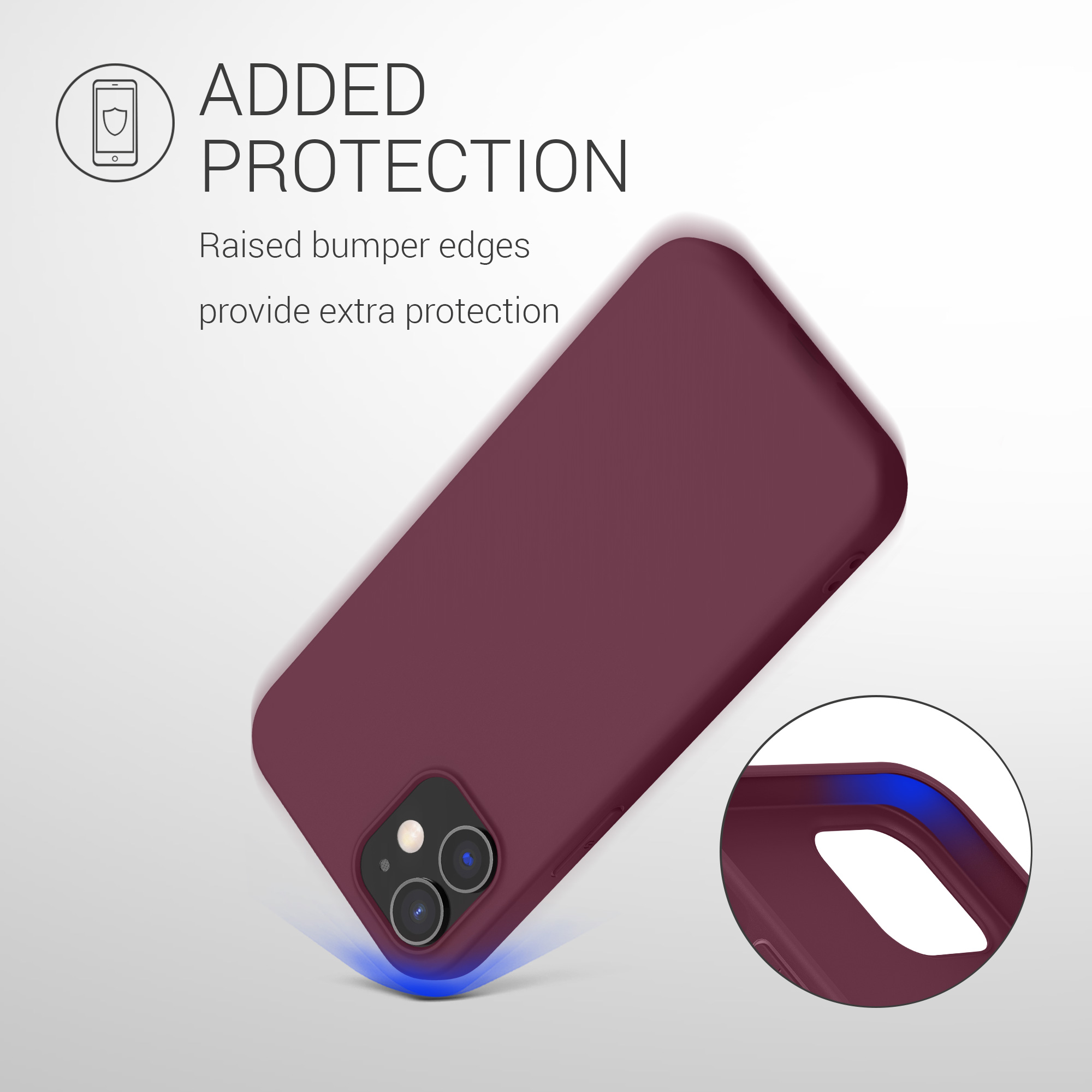 Silikonový kryt kwmobile pro iPhone 12 / iPhone 12 Pro - tawny červená