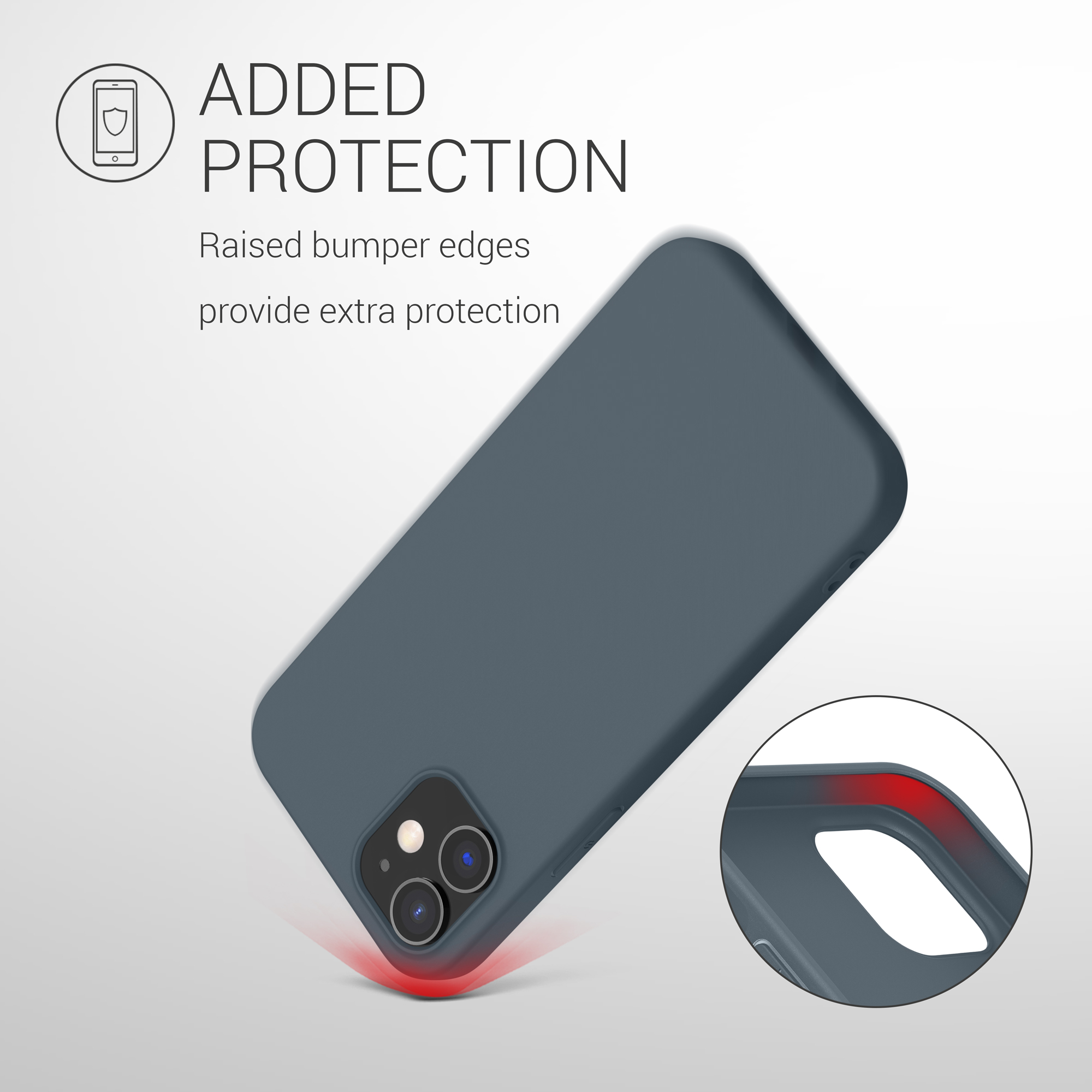 Silikonový kryt kwmobile pro iPhone 12 / iPhone 12 Pro - tmavě břidlicová