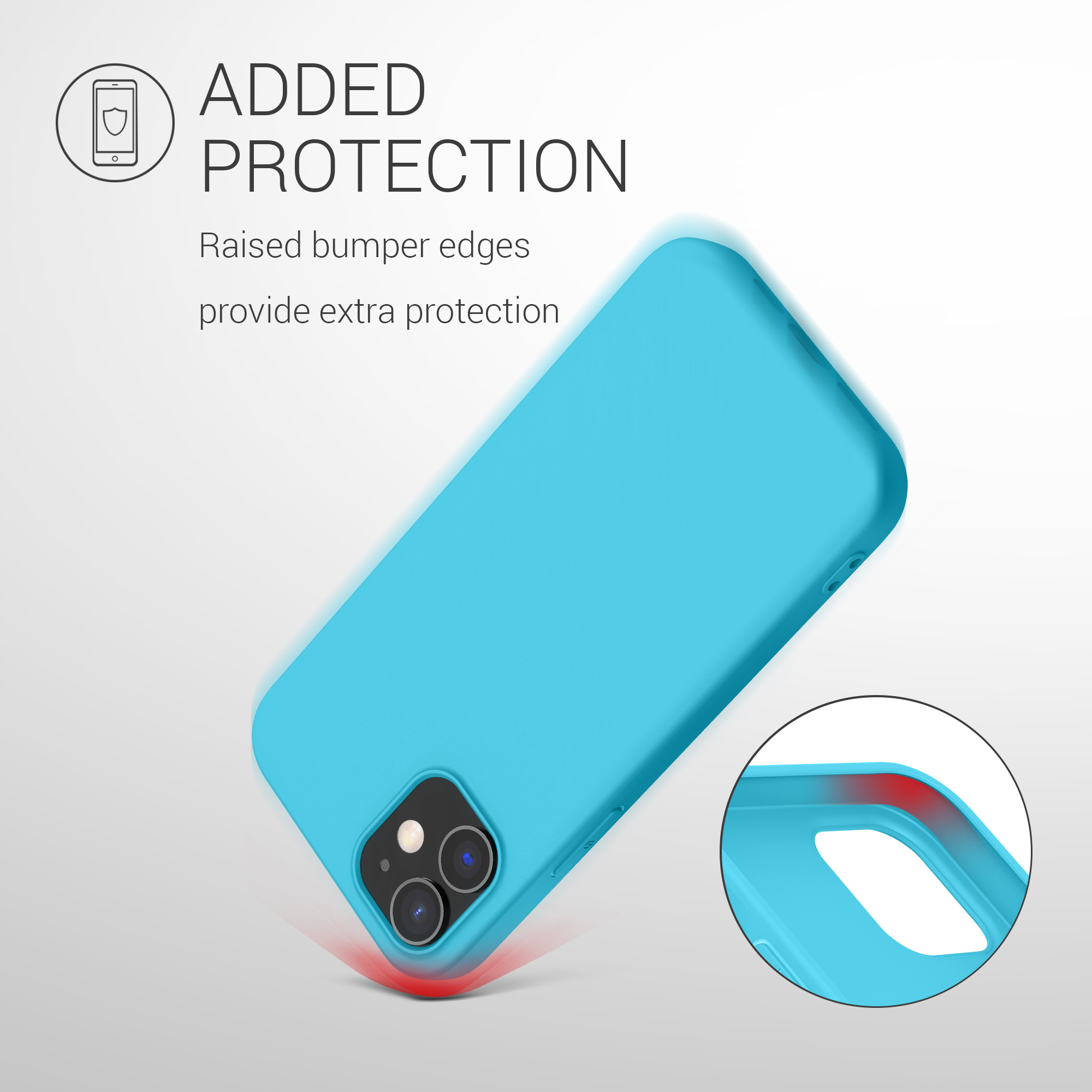 Silikonový kryt kwmobile pro iPhone 12 / iPhone 12 Pro - ledovcová
